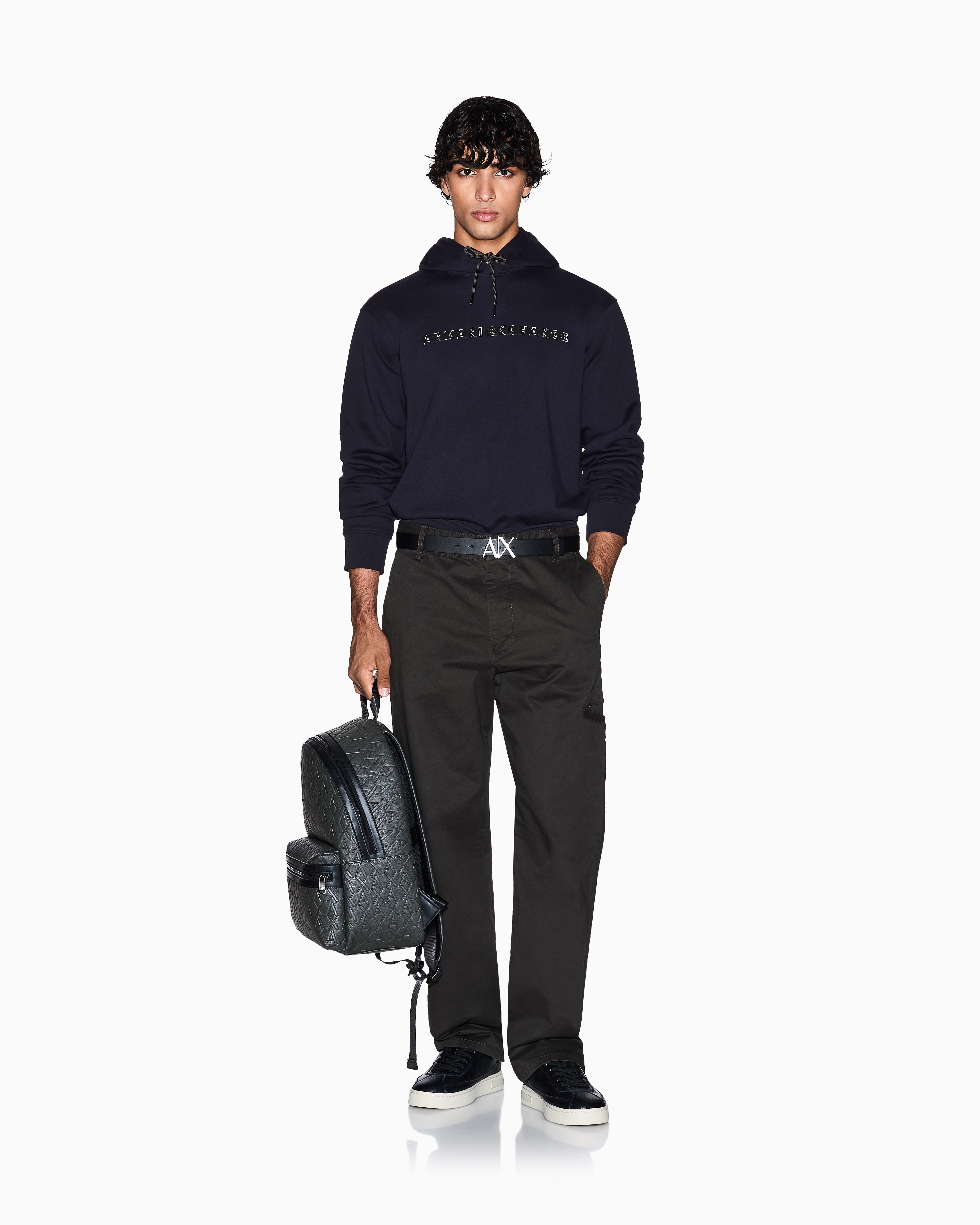 Armani Exchange - Hoodies, Man, Navy Blue, Size: