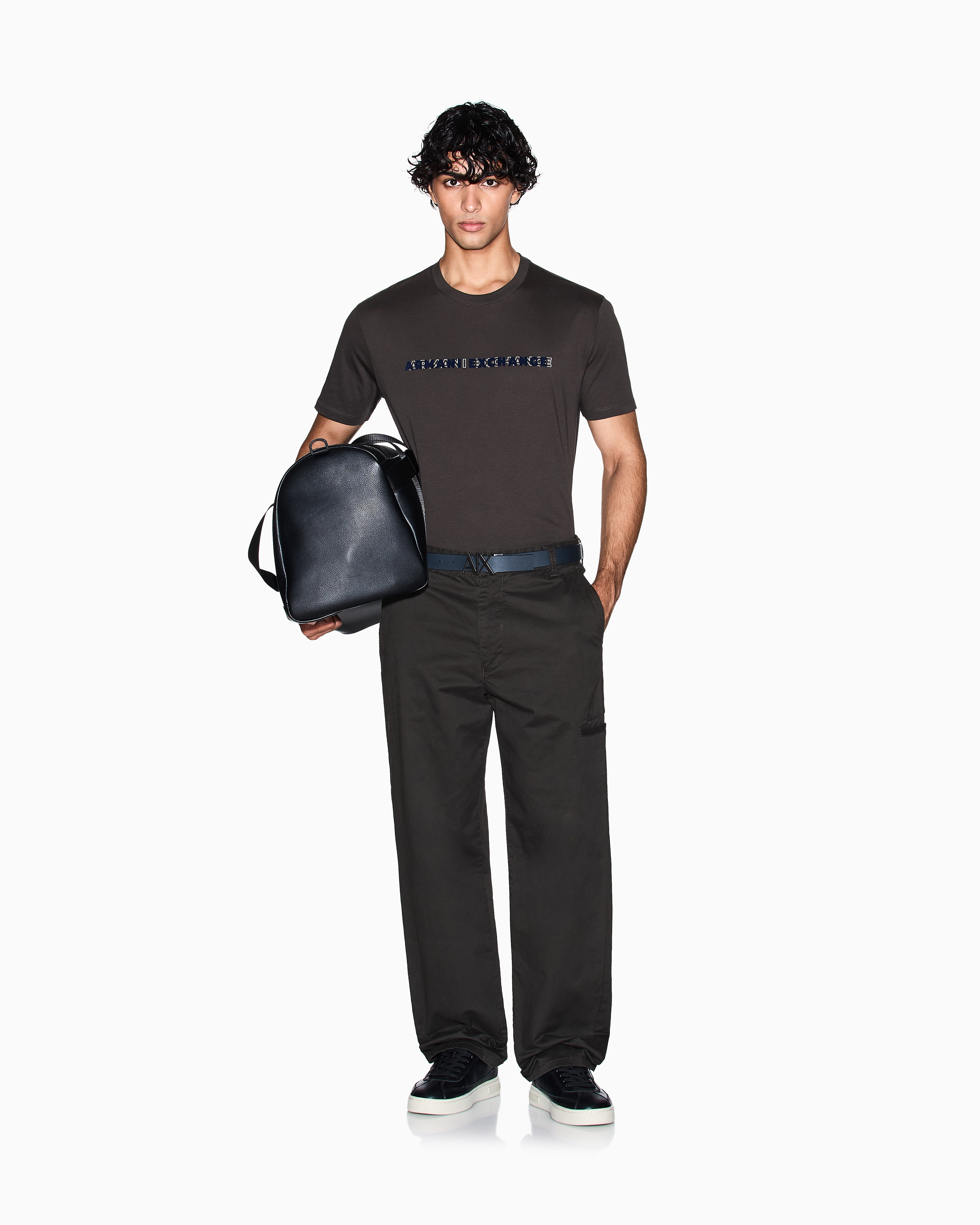 Armani Exchange - Regular Fit T-Shirts, Man, Brown, Size: