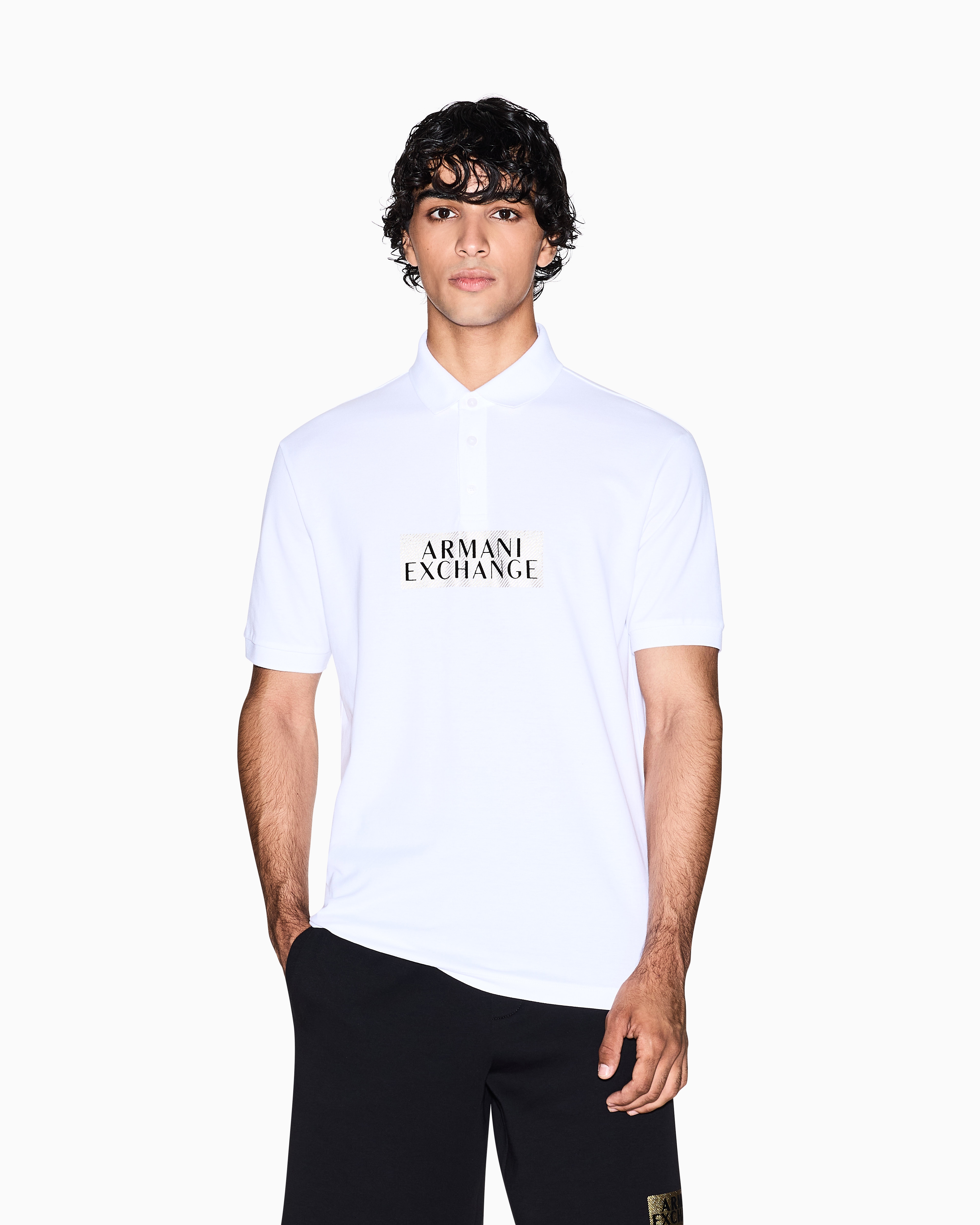 Armani Exchange Polo Shirts In White