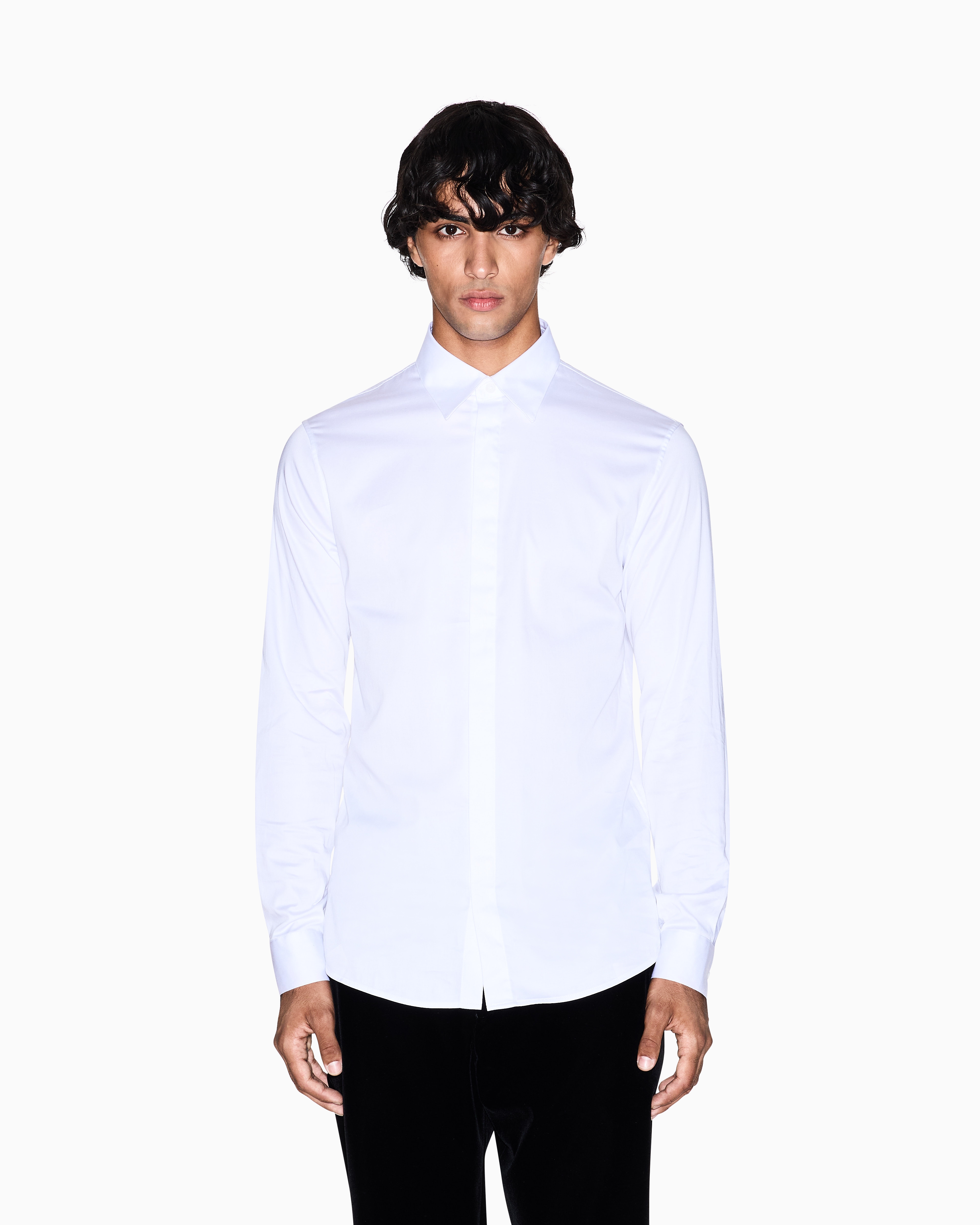 Armani Exchange Classic Shirts In White