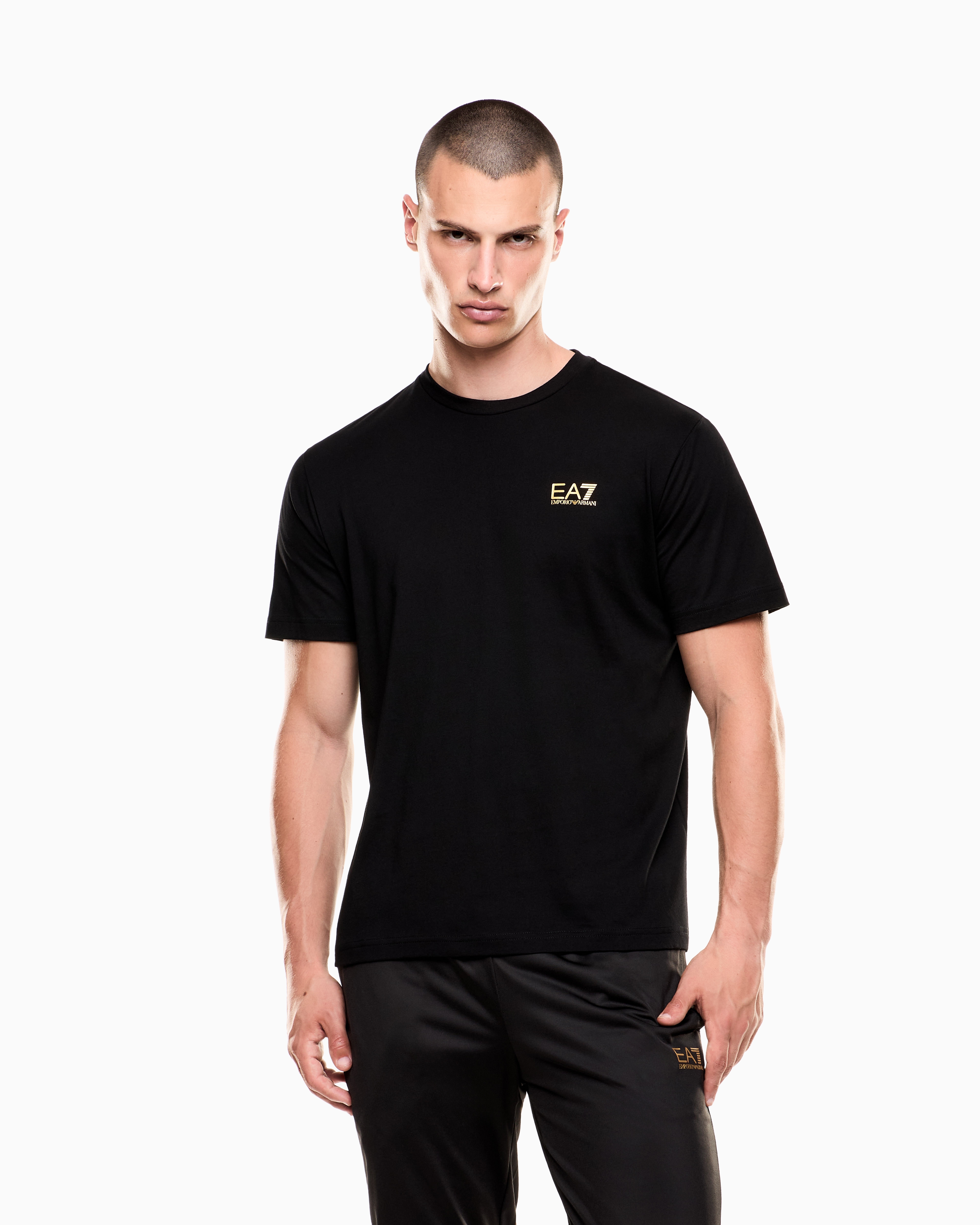 EA7 EMPORIO ARMANI Tシャツ 7M000567 AF10375 半袖 Logo Series cotton-jersey T-shirt | EA7