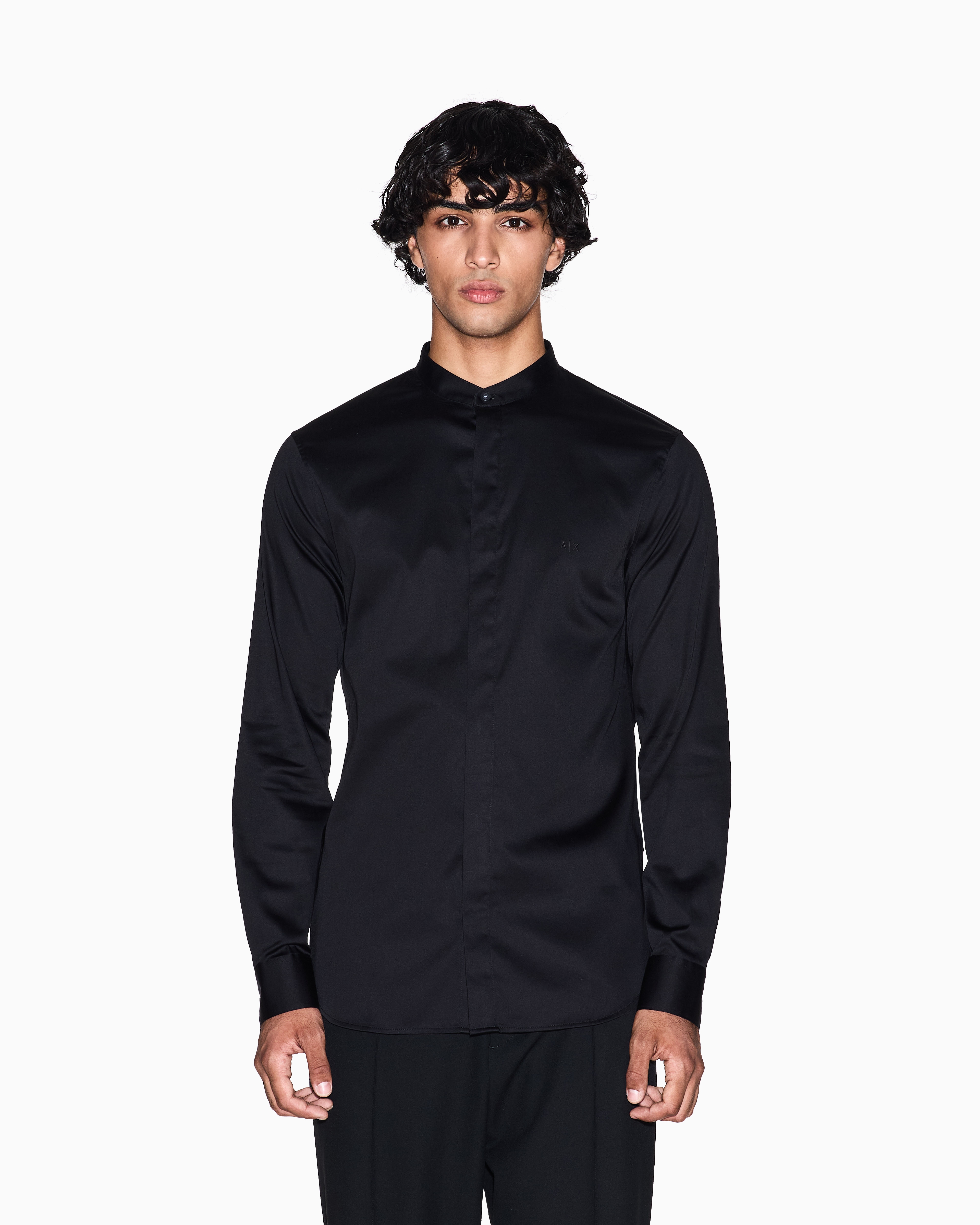 Armani Exchange Classic Shirts In Black