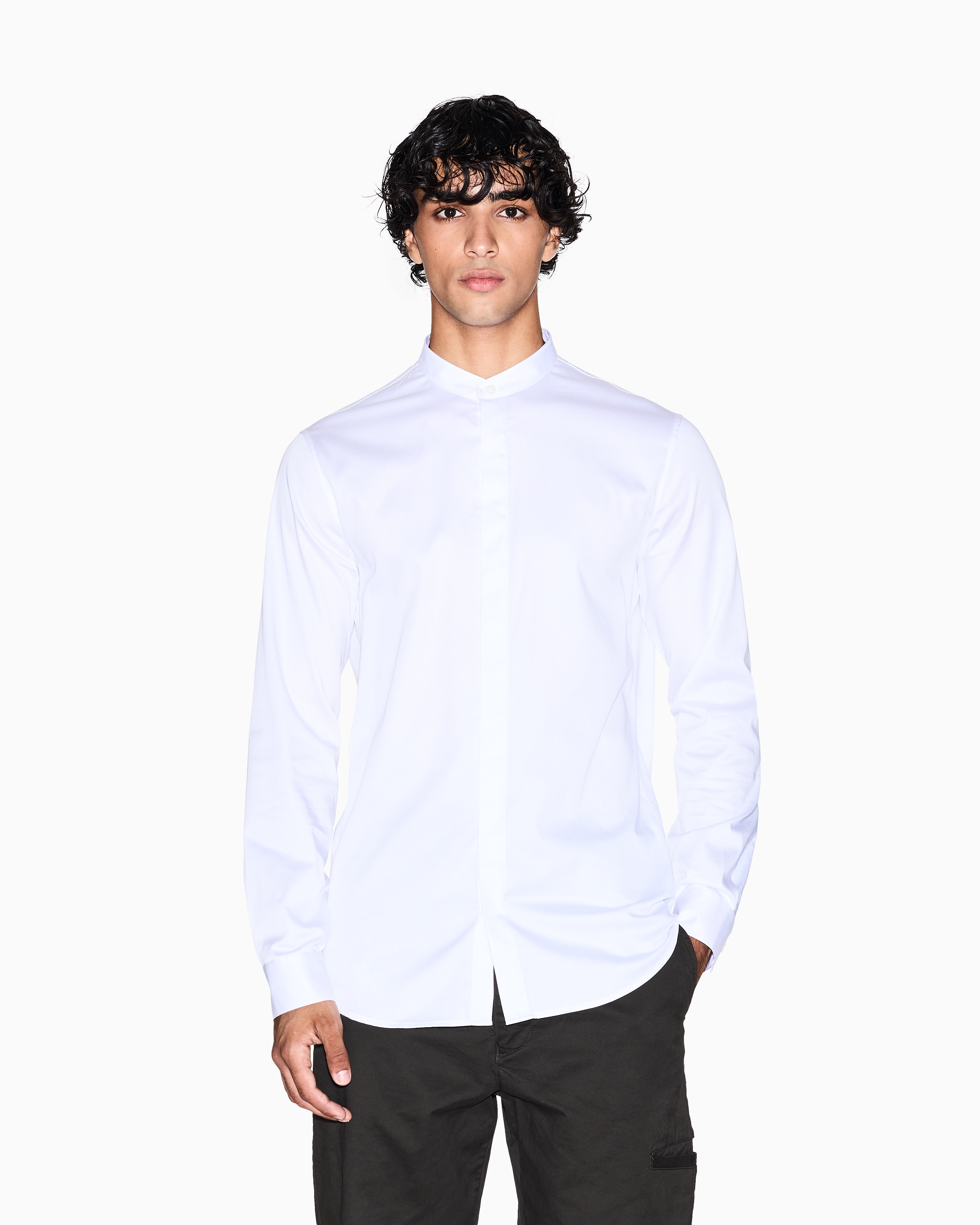 Armani Exchange Classic Shirts In White