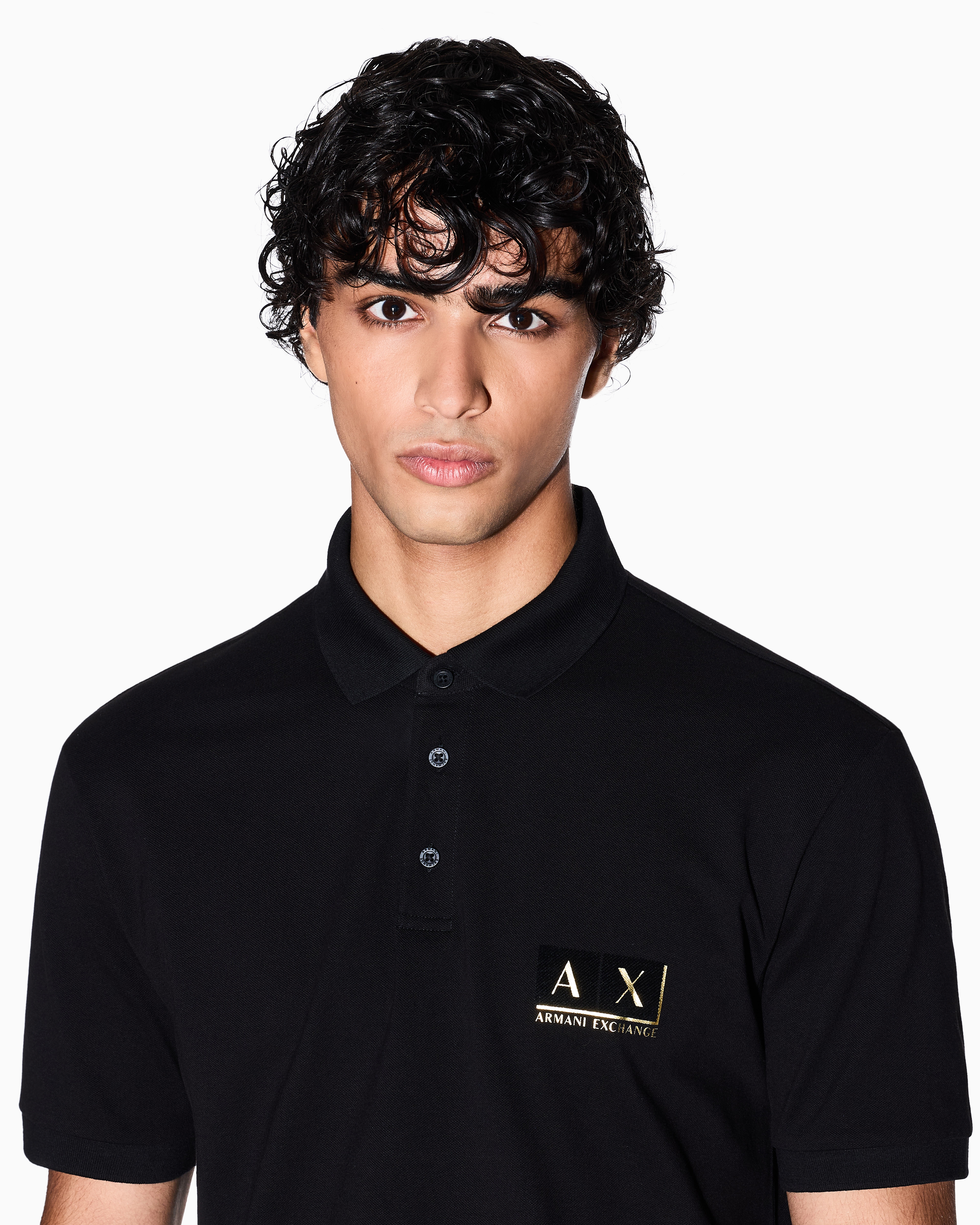 Armani Exchange - Polo Shirts, Man, Black, Size: