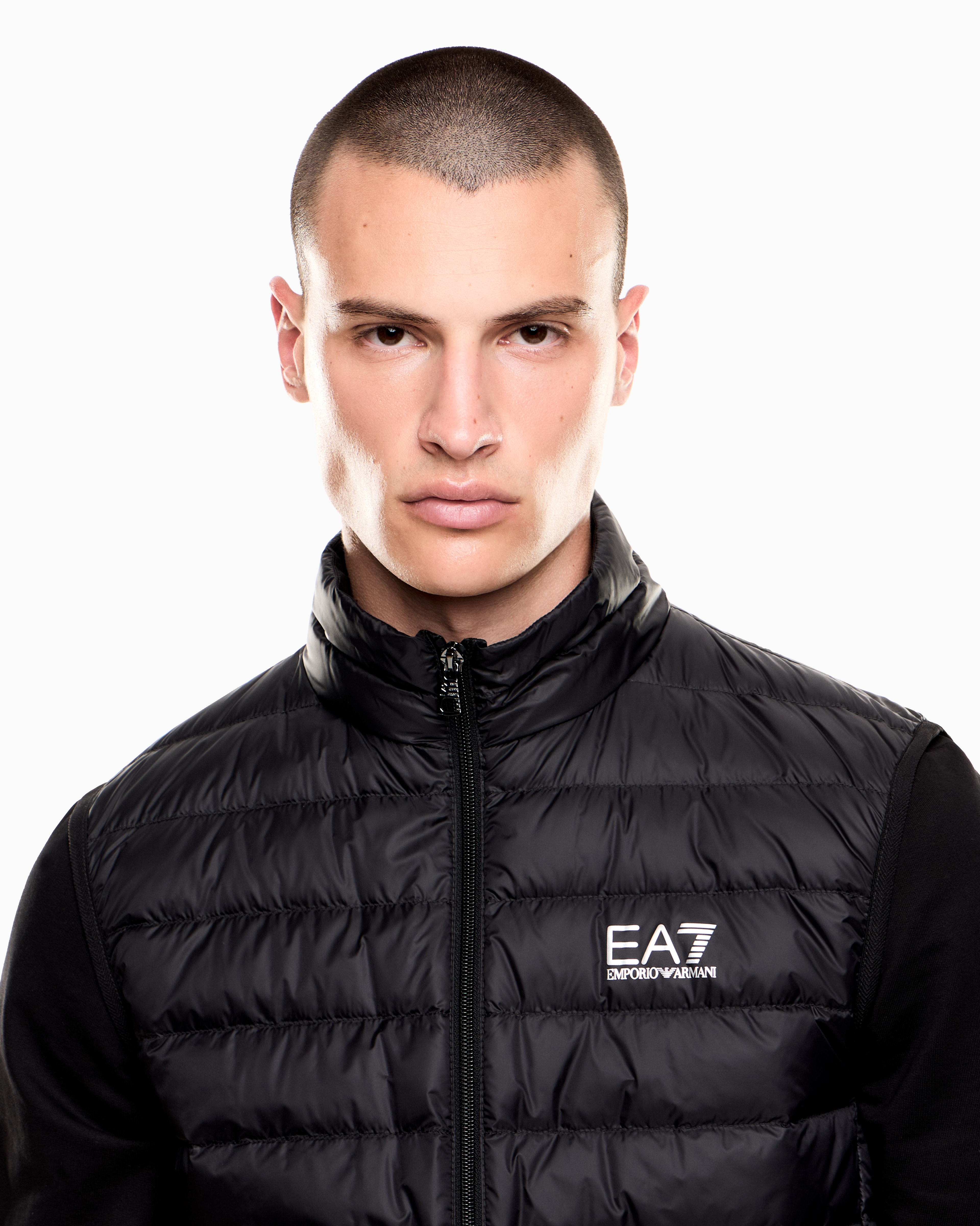 Ea7 Core Identity Packable Gilet In Black