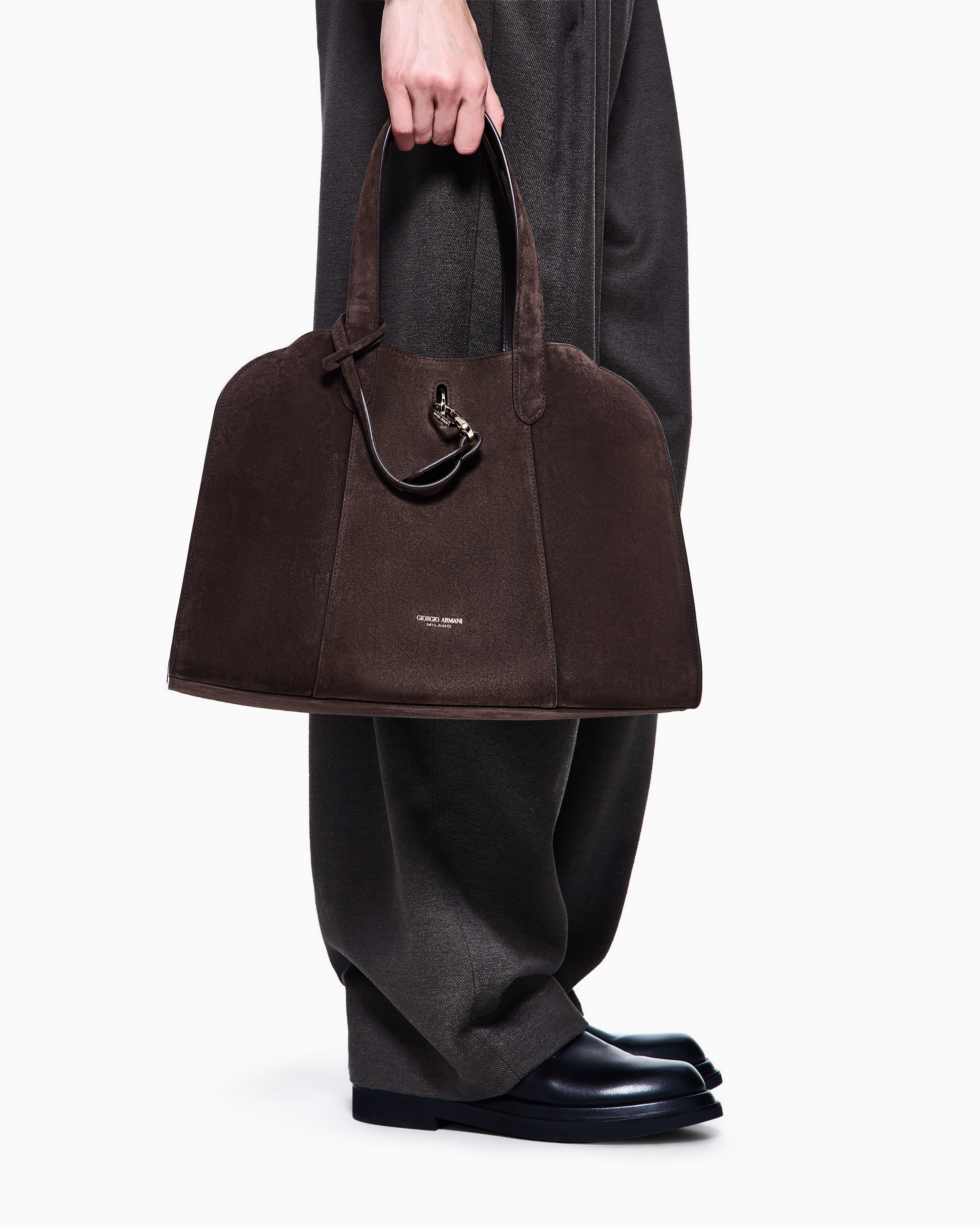 Large suede tote bag | Giorgio Armani