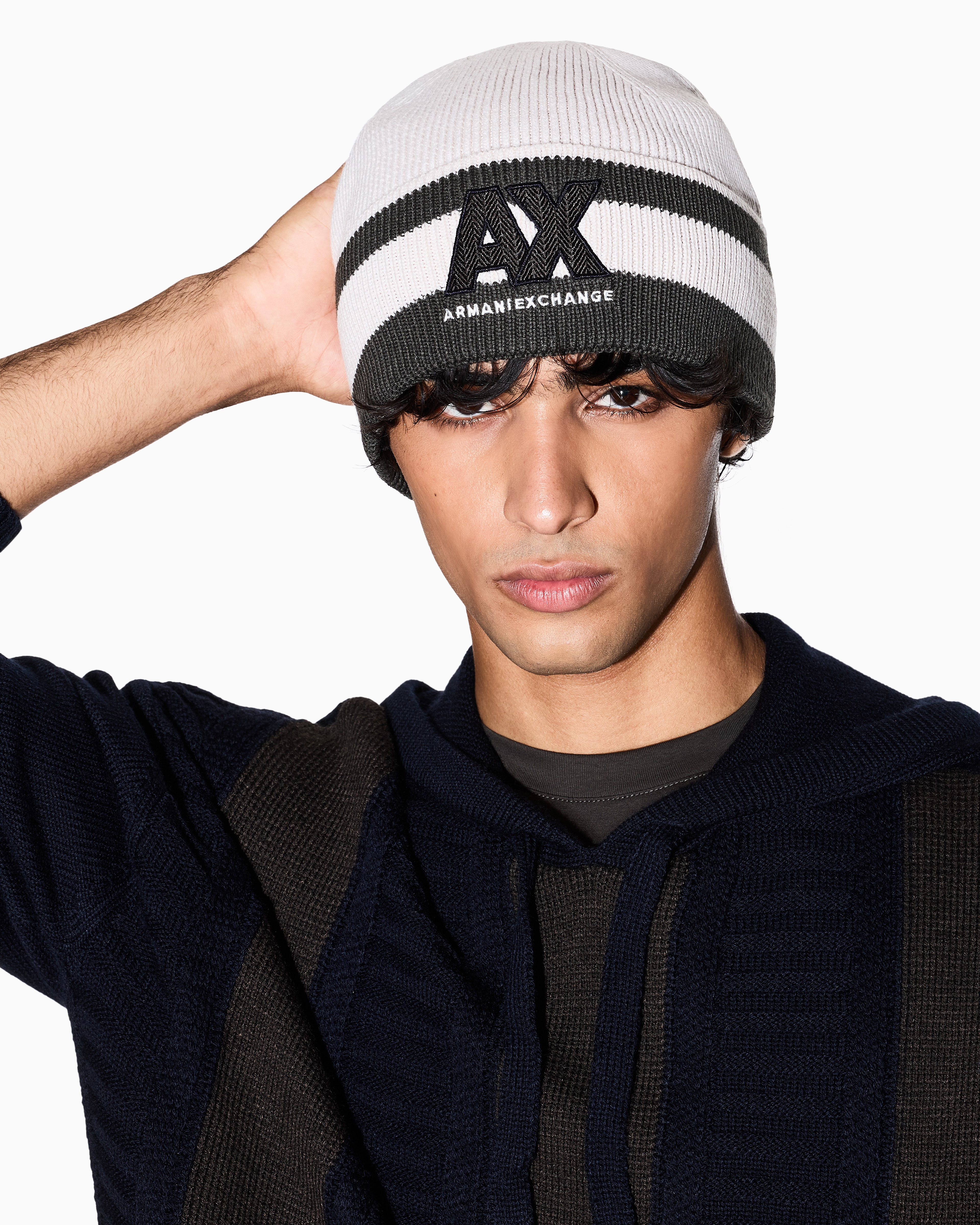Armani Exchange Beanies In Sand