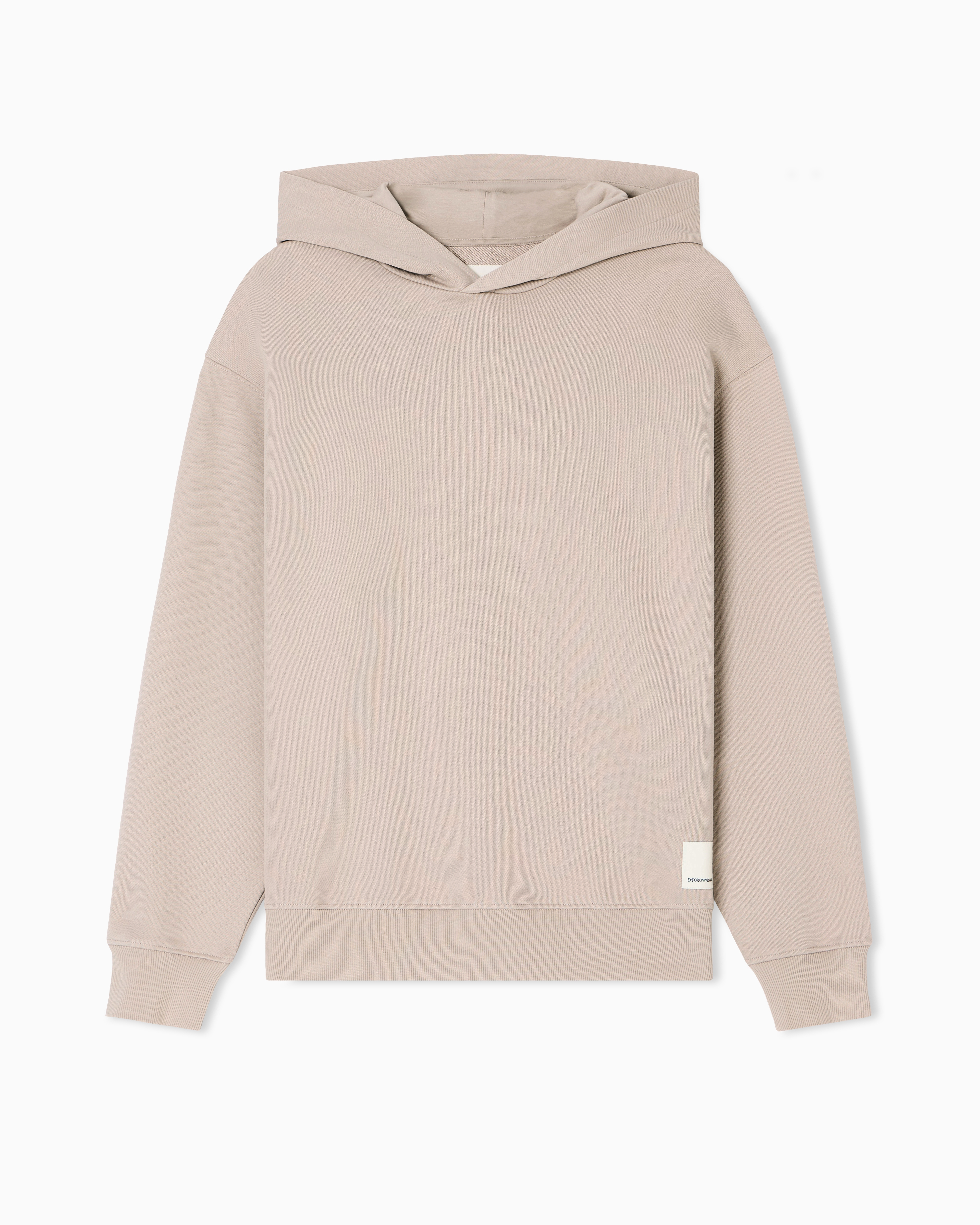Emporio Armani - Jersey hooded sweatshirt, Man, Beige, Size: