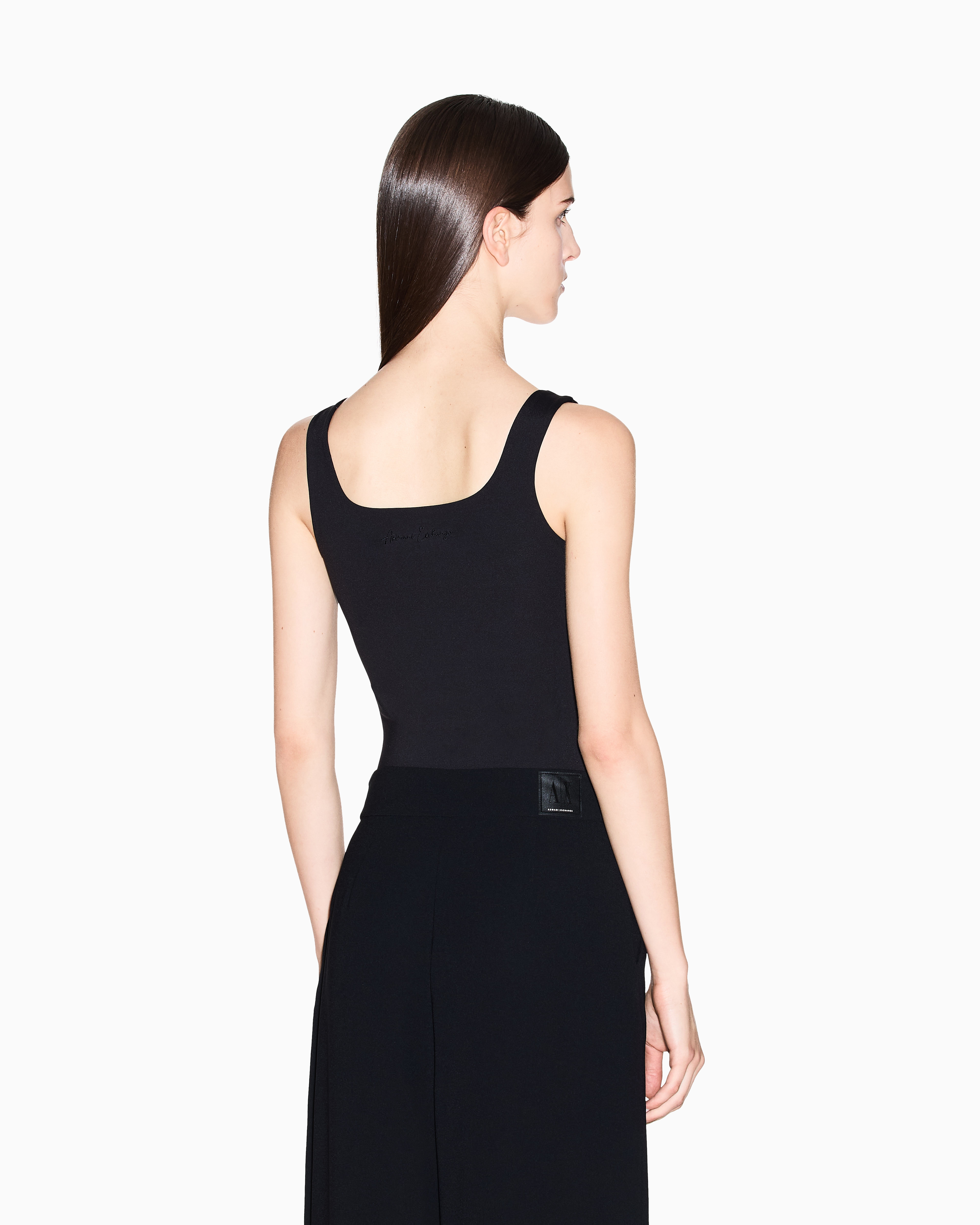 Armani Exchange - Tank Tops, Woman, Black, Size: