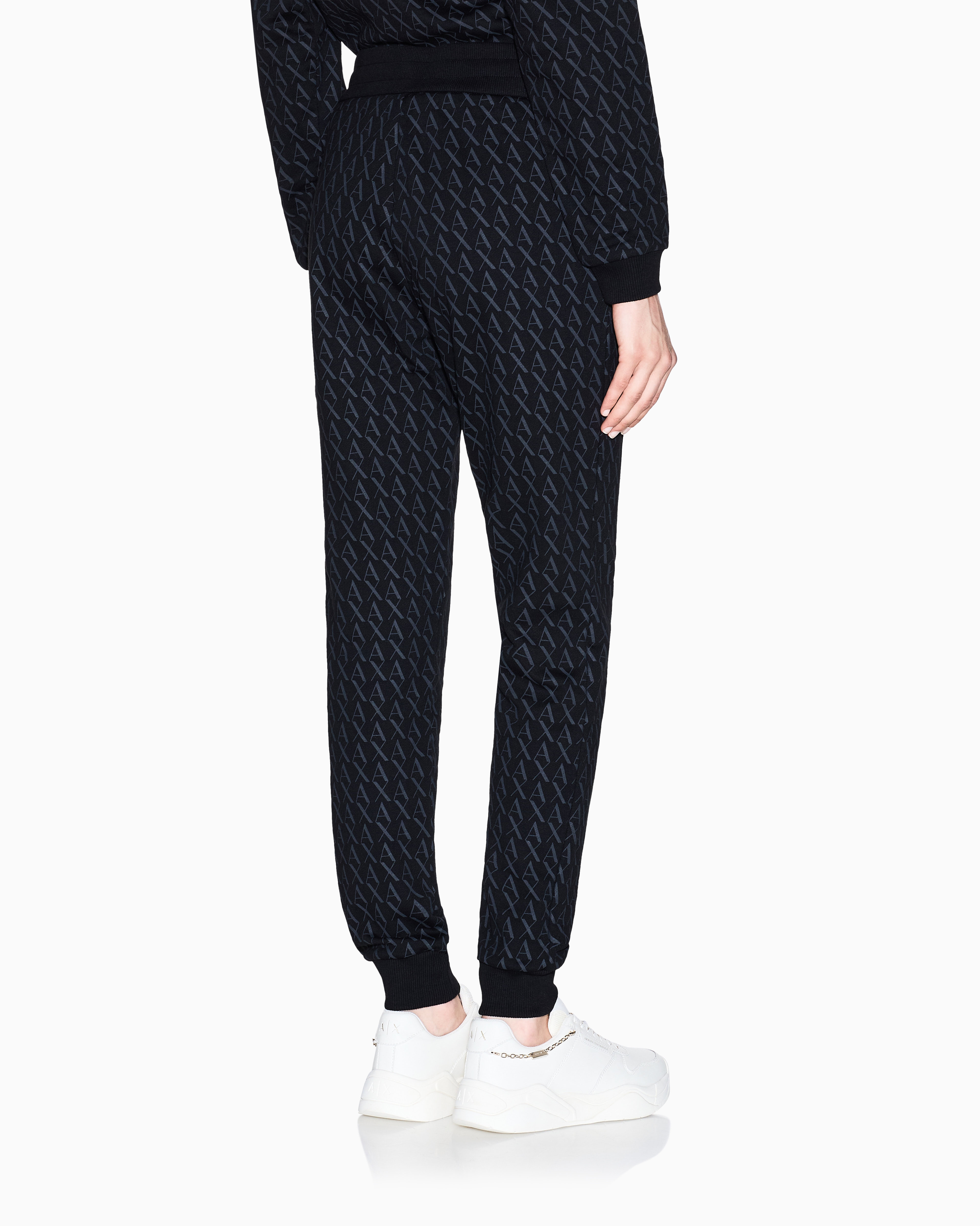 Armani Exchange - Trousers flowing fabric, Woman, Black, Size: