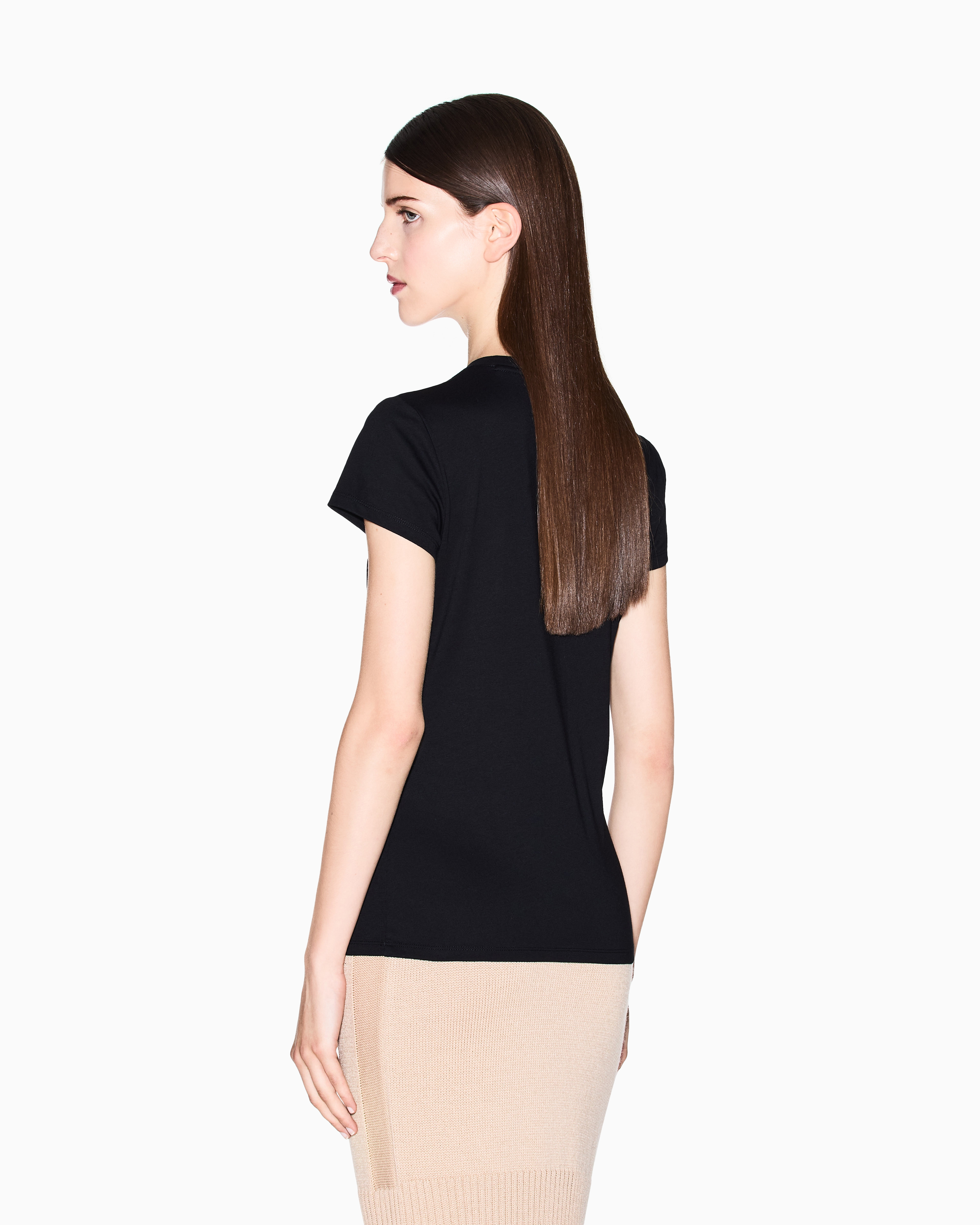 Armani Exchange Slim Fit T-shirts In Black