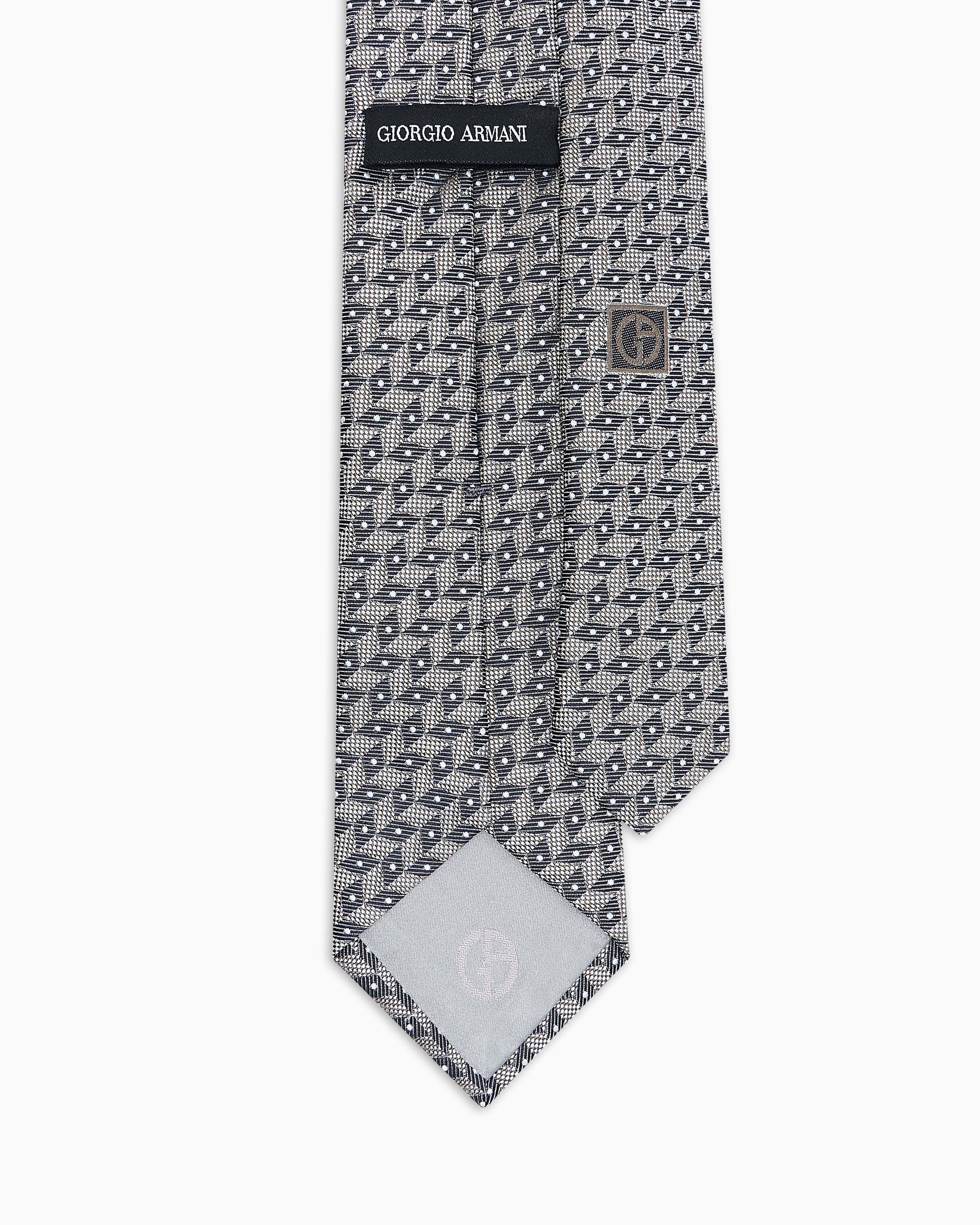 シルクネクタイ ジャカードシェブロンモチーフ | Giorgio Armani