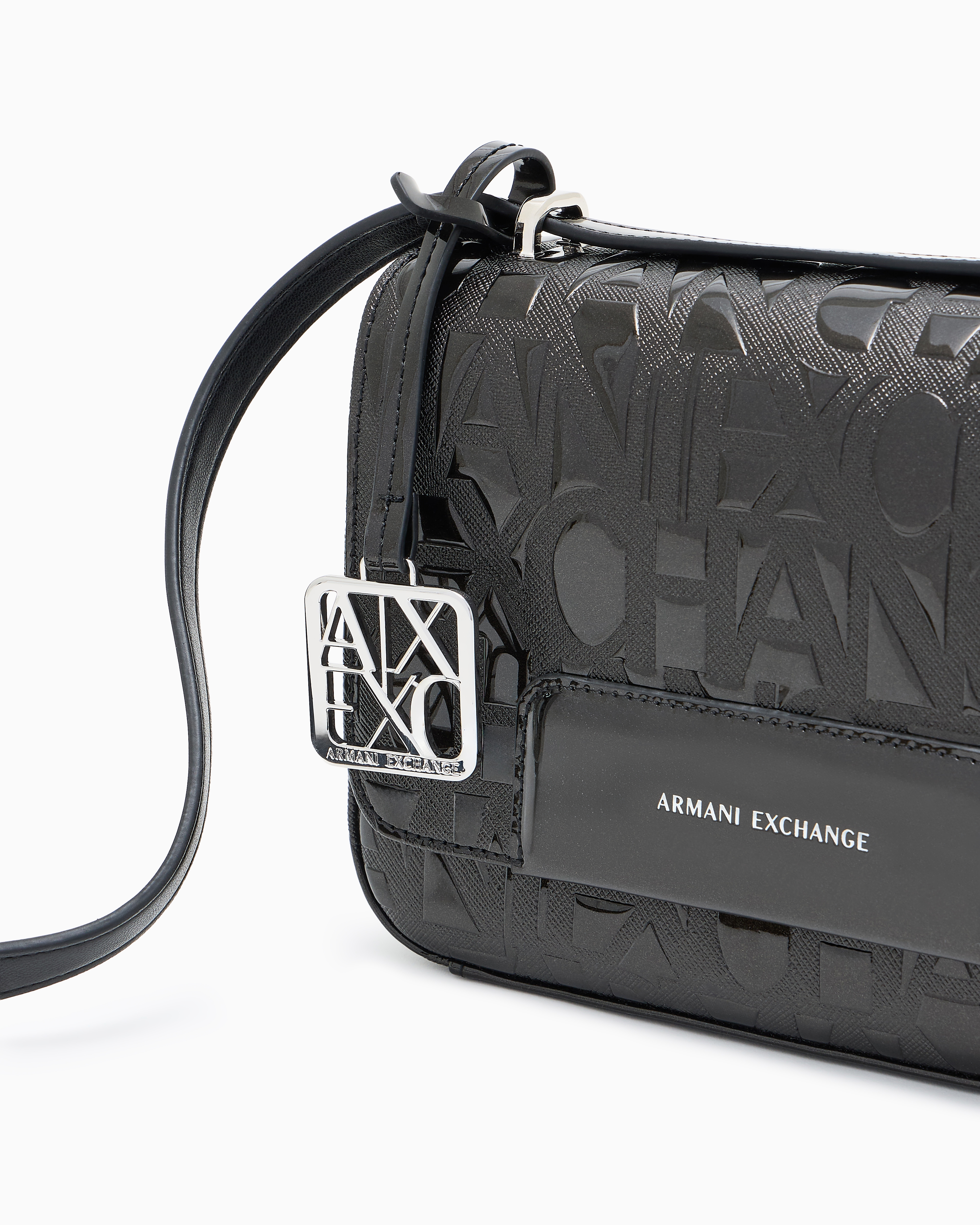 アルマーニエクスチェンジ　エンボスロゴミニボディバッグ オールオーバーエンボスロゴ ミニショルダーバッグ | Armani