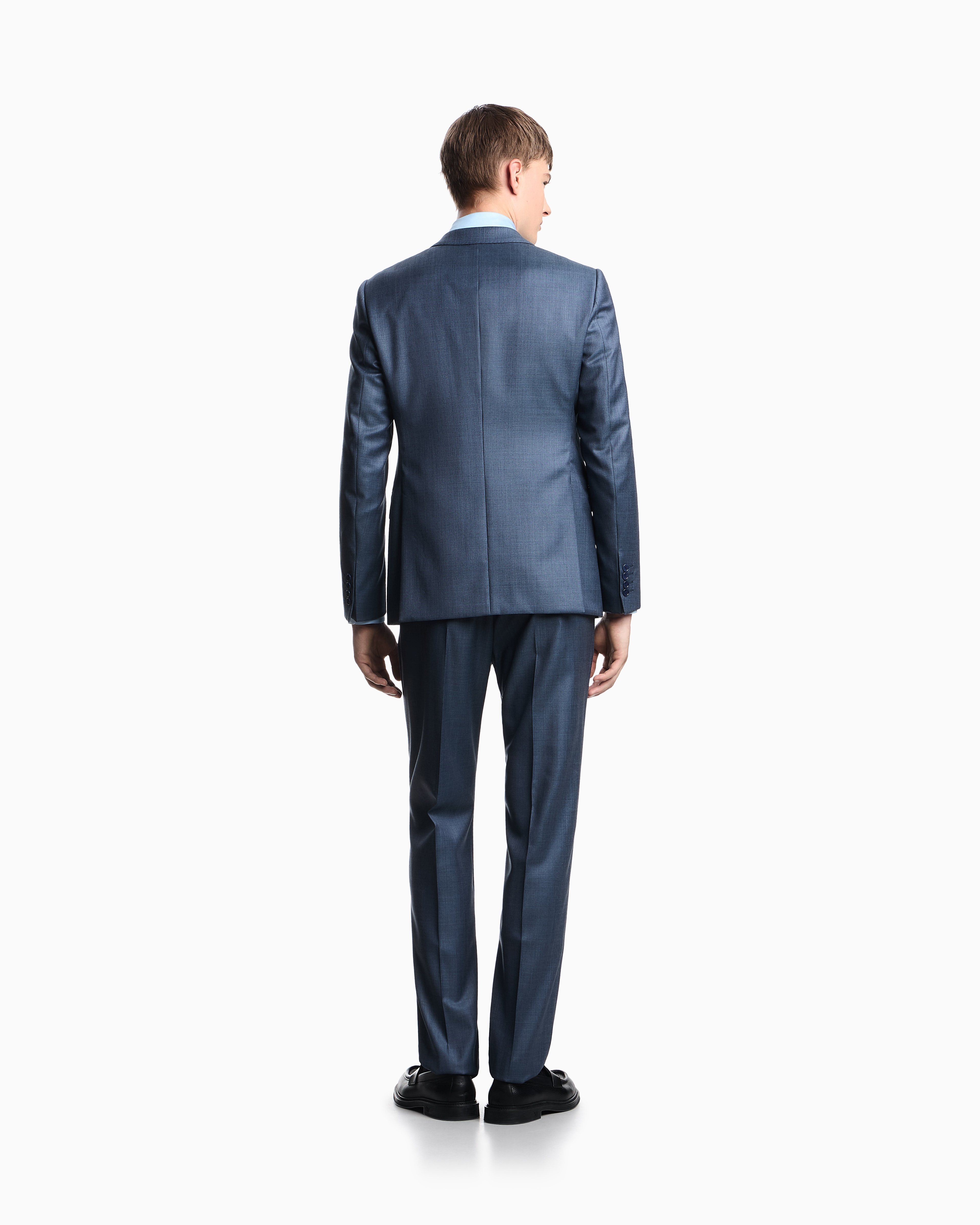 ARMANIスーツ上下 シングルブレストスーツ シルキーフィニッシュ グリザイユ