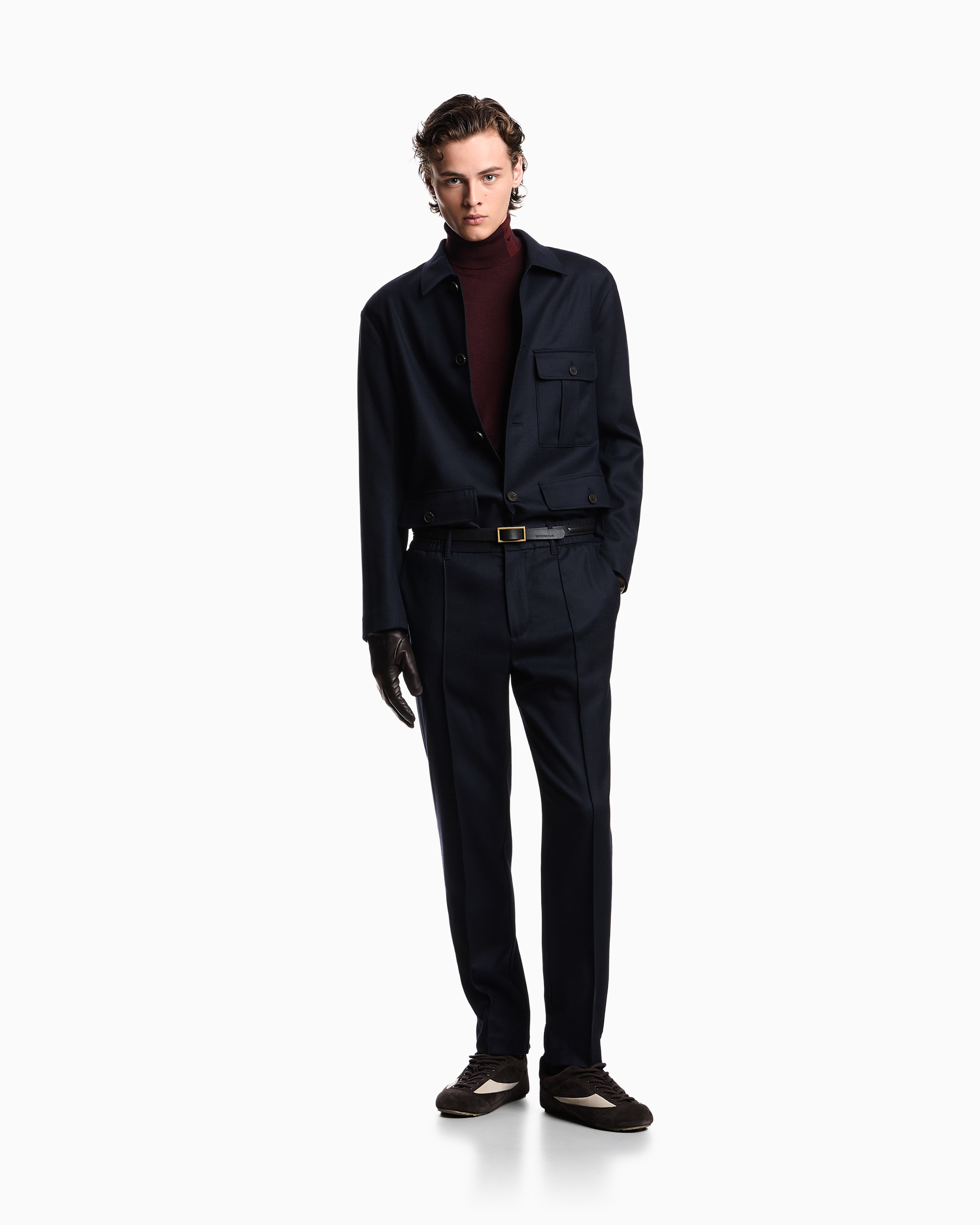 EMPORIO ARMANI▼コットン ストライプ フード スウェットシャツ EMPORIO ARMANI▽コットン ストライプ フード スウェットシャツ