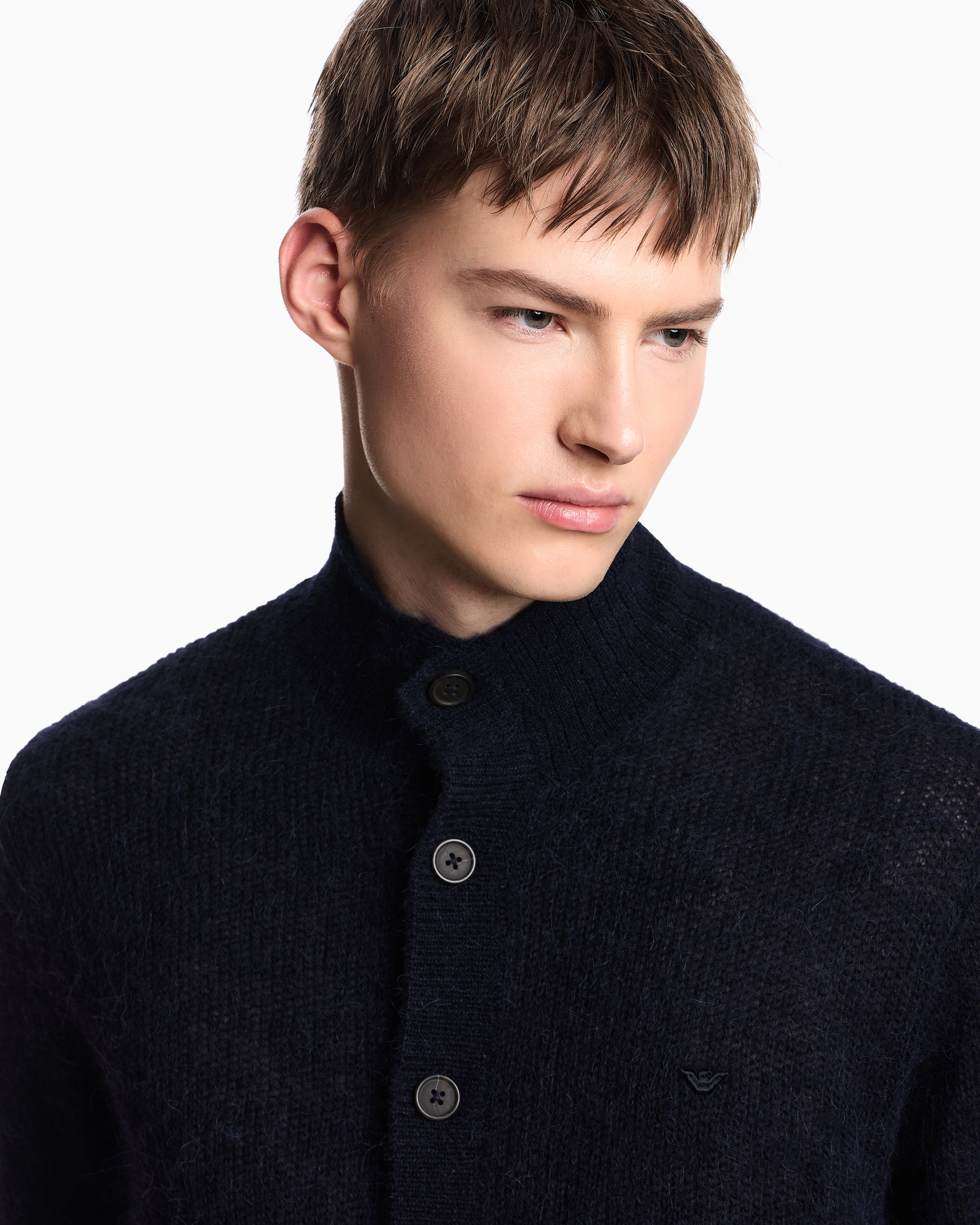 カーディガン アルパカ混紡 ファンシーニット | Emporio Armani