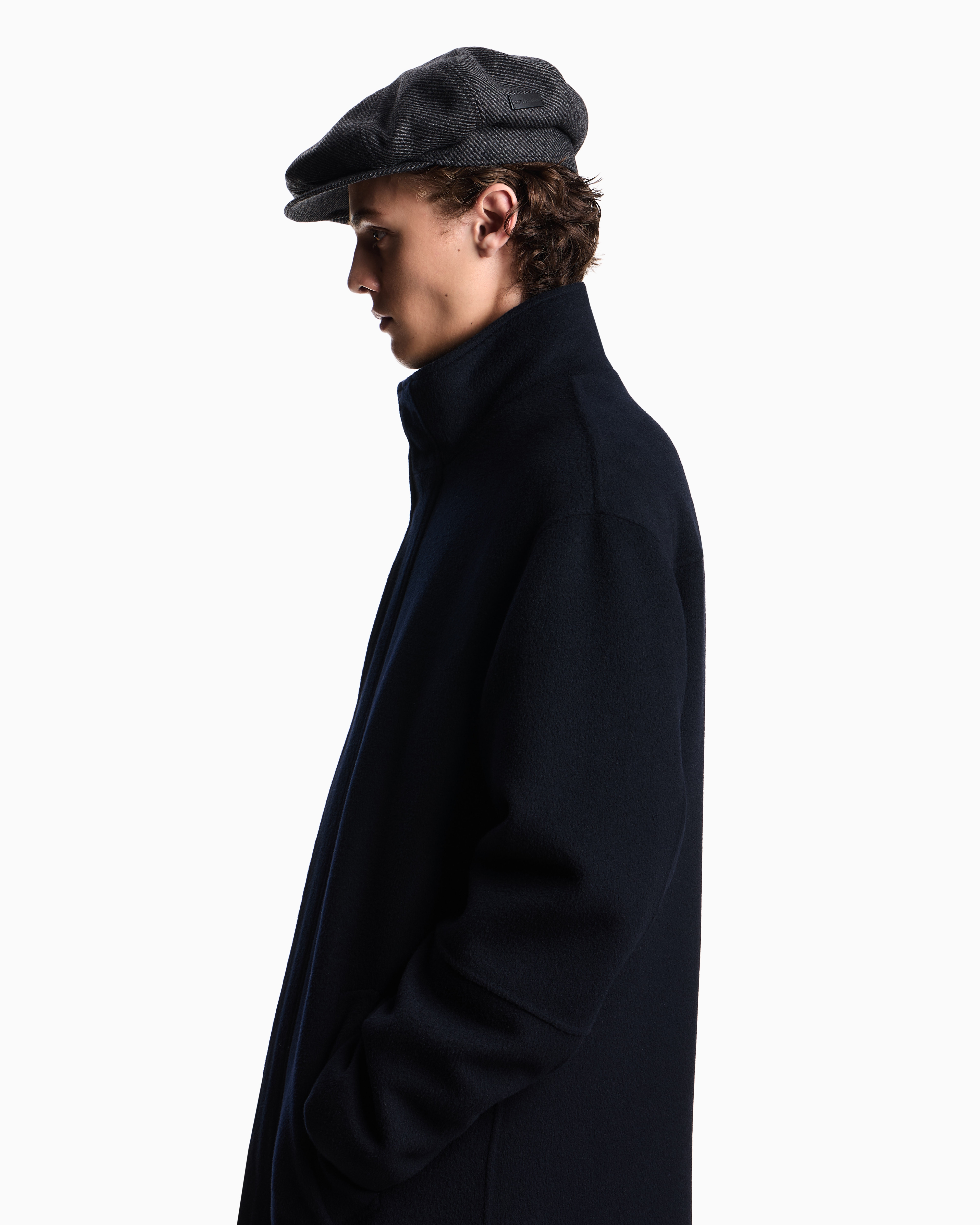 EMPORIO ARMANI ネイビー ウールコート 8A undefined
