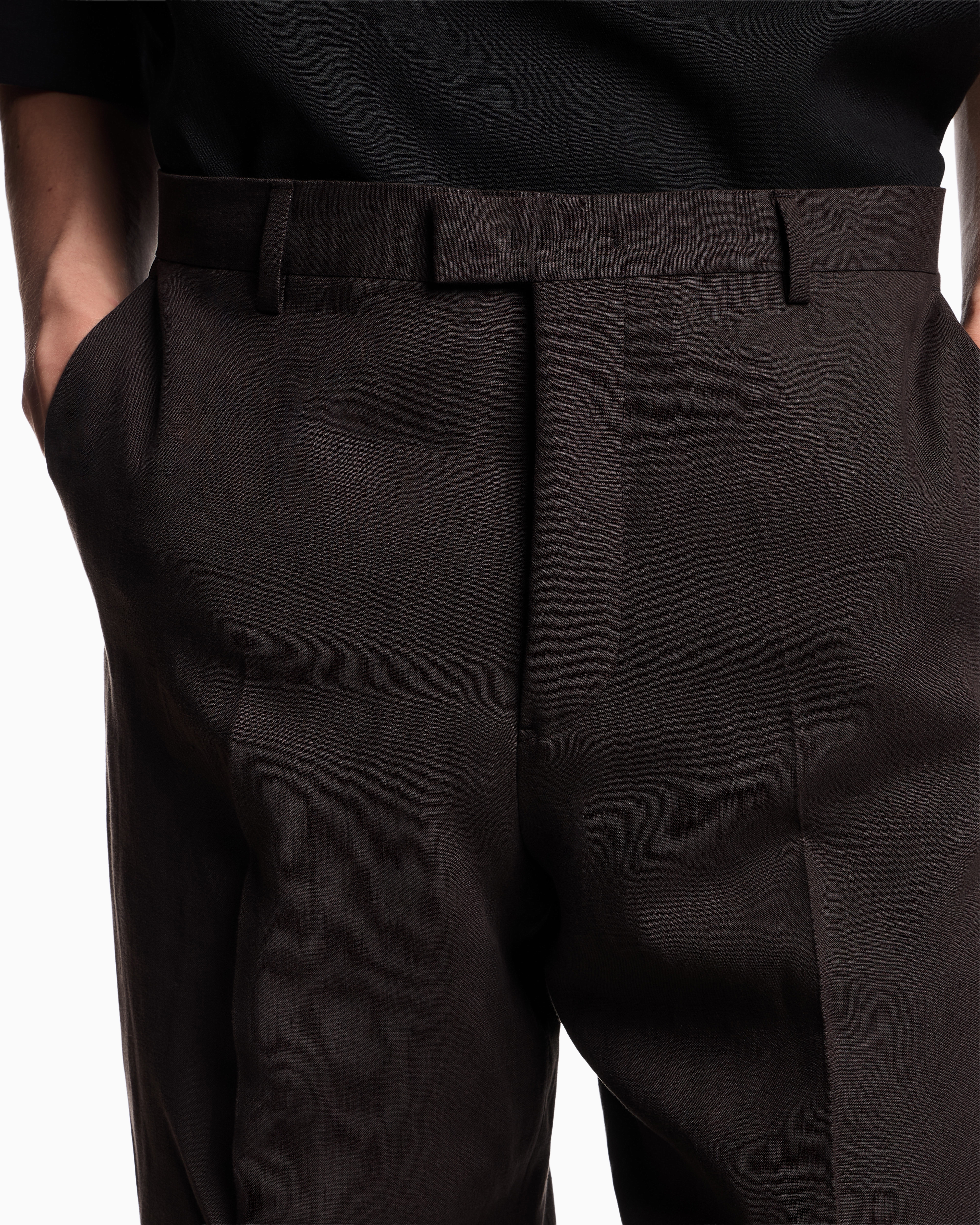 Pure linen trousers | Emporio Armani