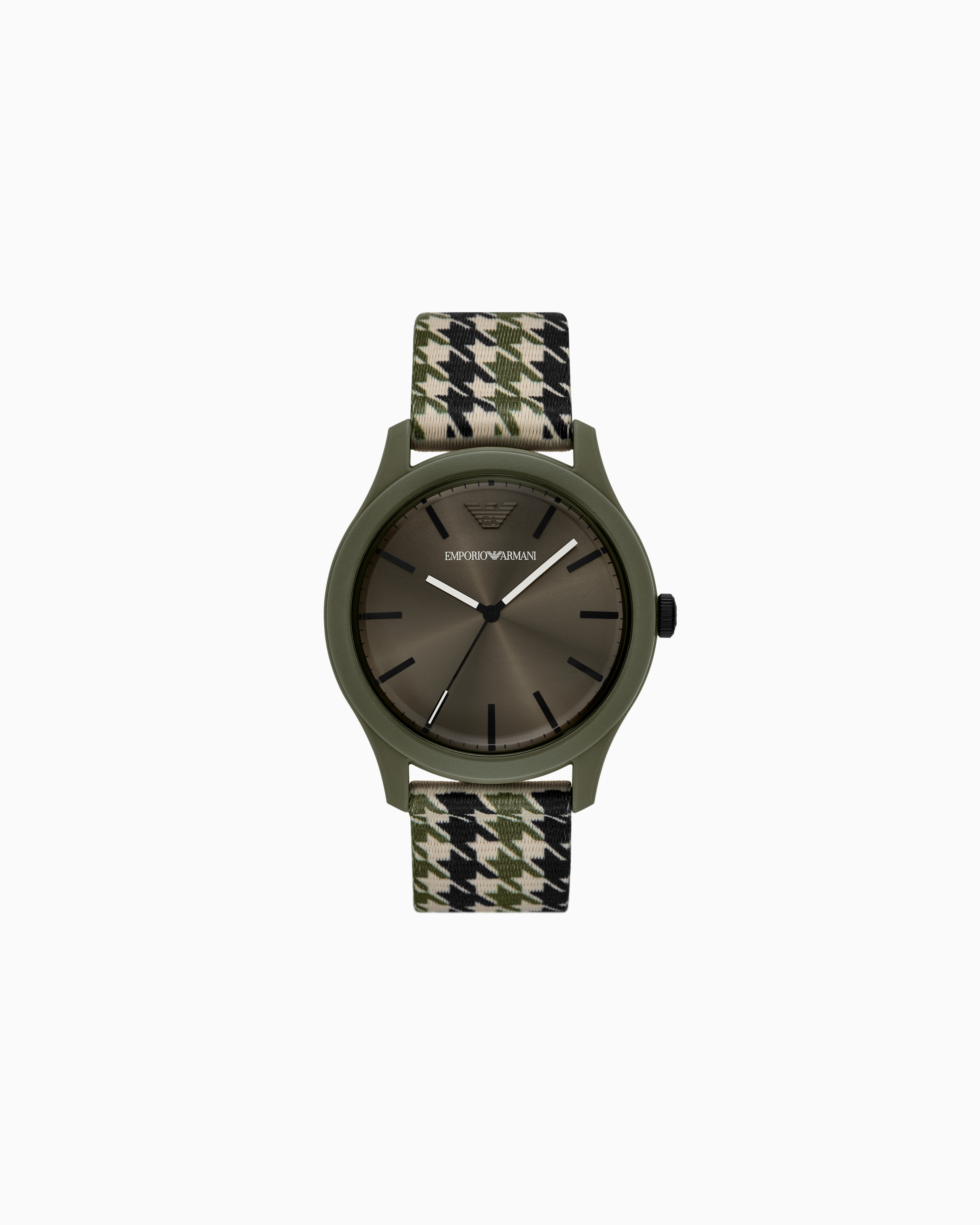 Emporio Armani Three-hand #tide Ocean Material® Nylon Fabric Watch In Green