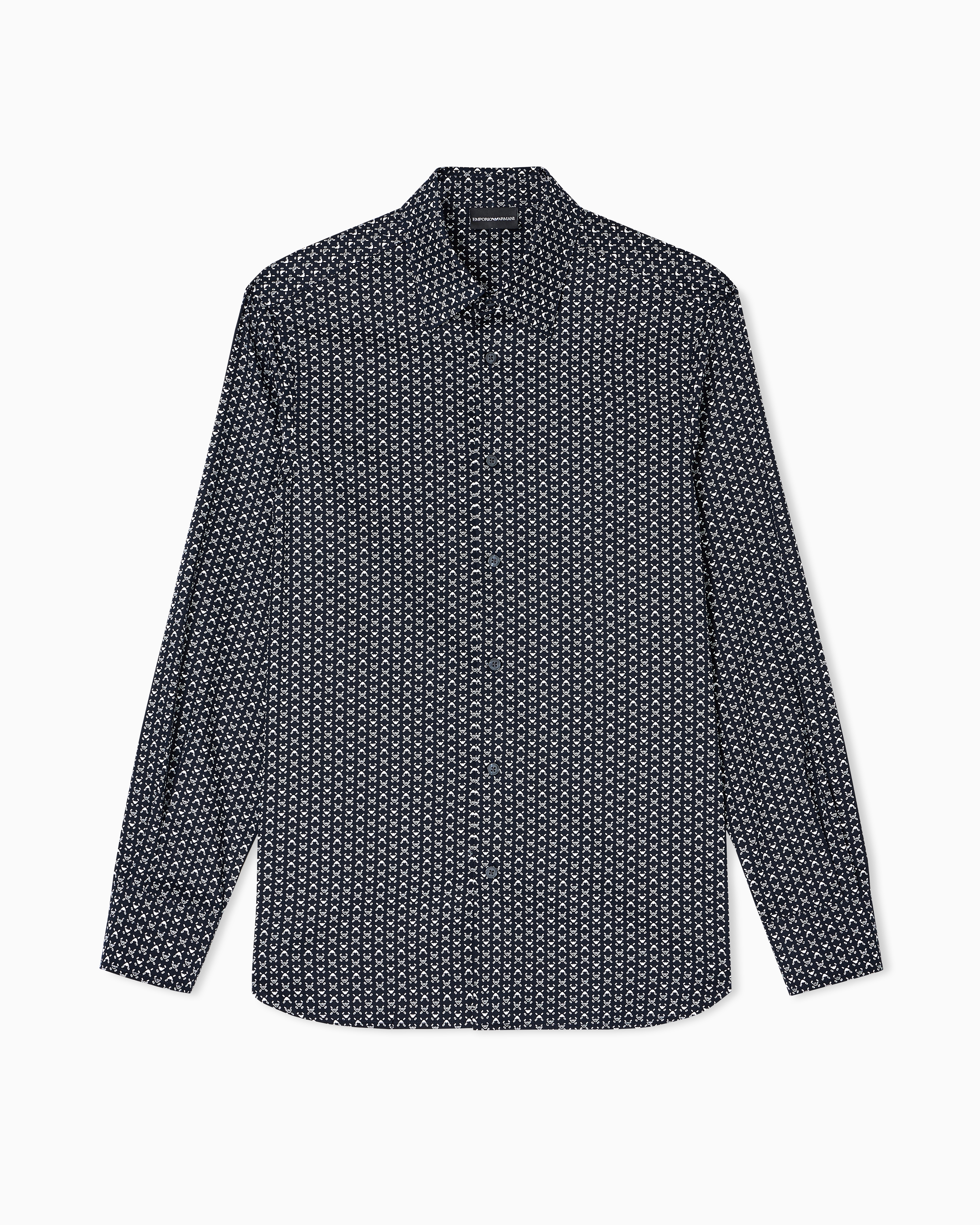 Tシャツ・カットソー EMPORIO ARMANI SS25 SHIRT (EM001537 AF14130 U0003) Printed-pattern stretch cotton shirt | Emporio Armani