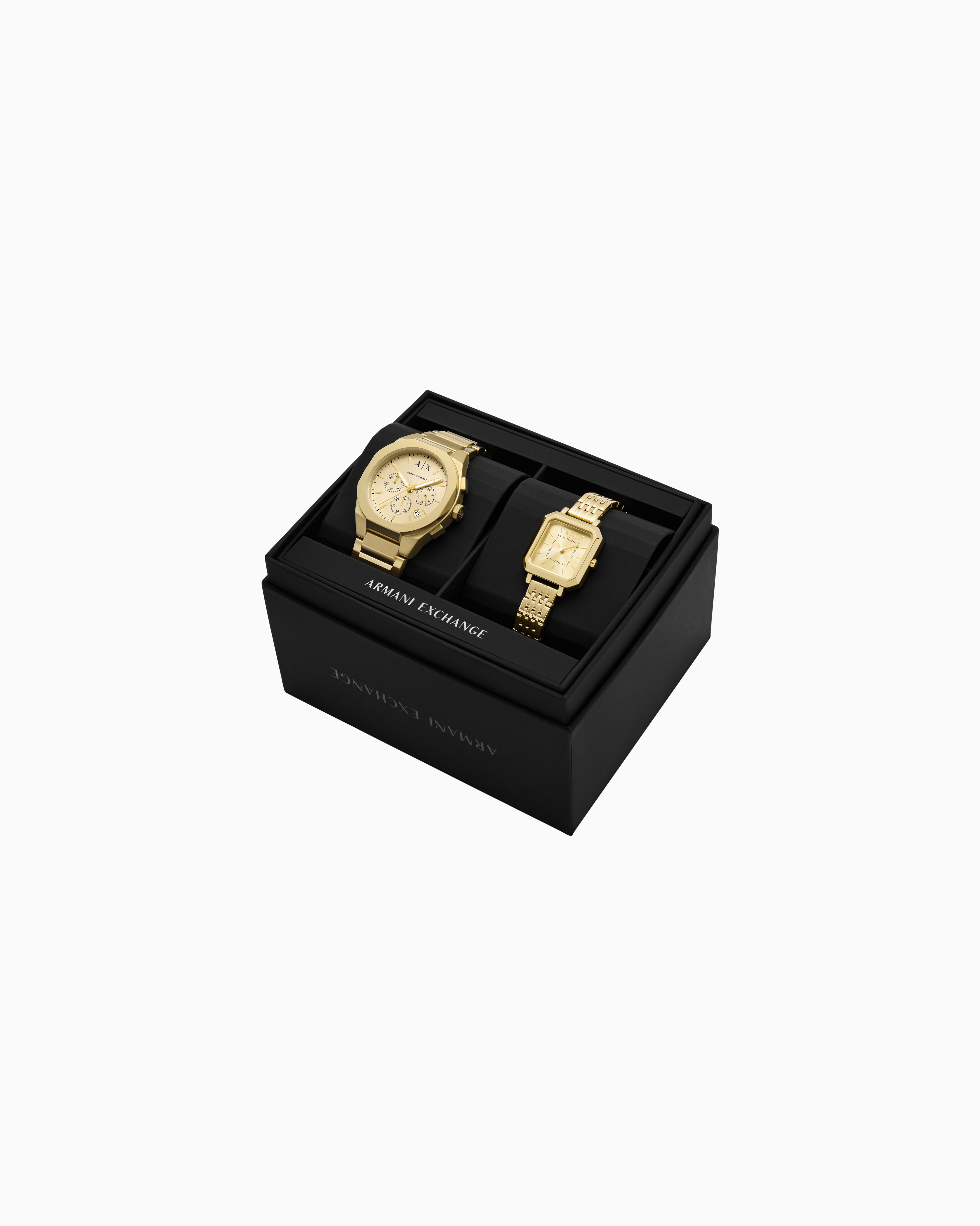 Armani Exchange Montres À Bracelet En Acier In Gold