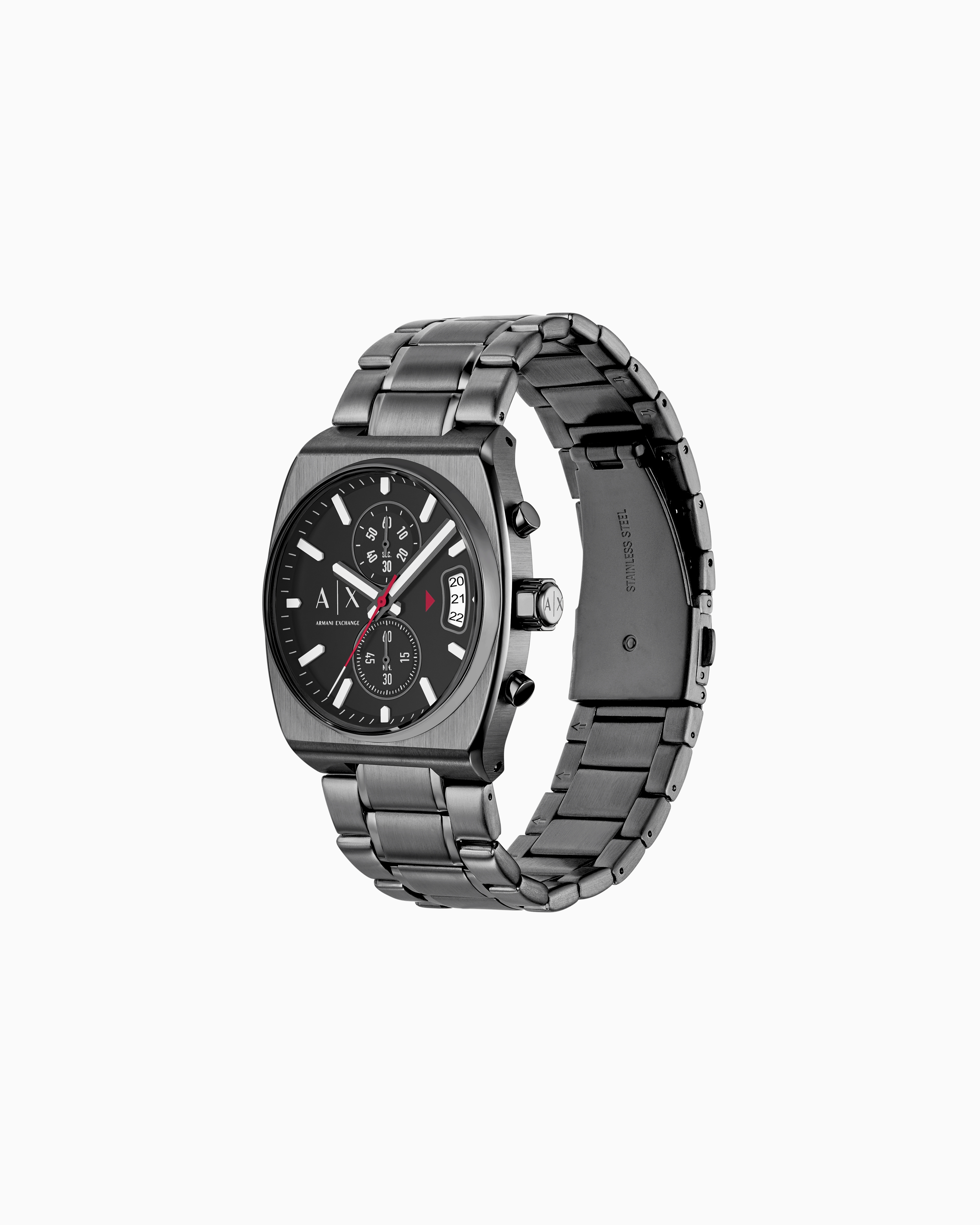 Armani Exchange -  Chronograph Gunmetal Stainless Steel Watch, Man, Multicoloured, Size: TU