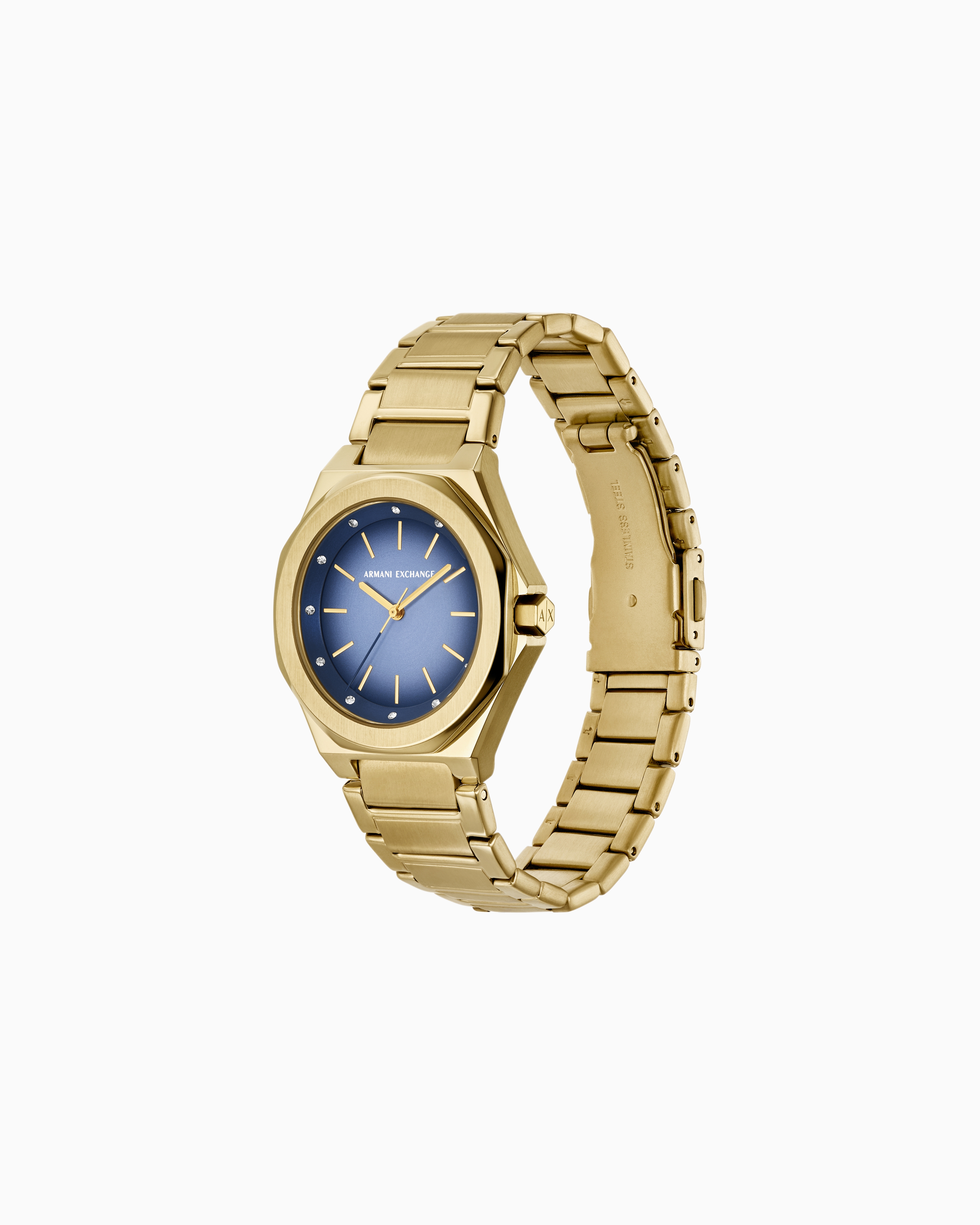Armani Exchange -  Three-Hand Gold-Tone Stainless Steel Watch, Woman, Multicoloured, Size: TU