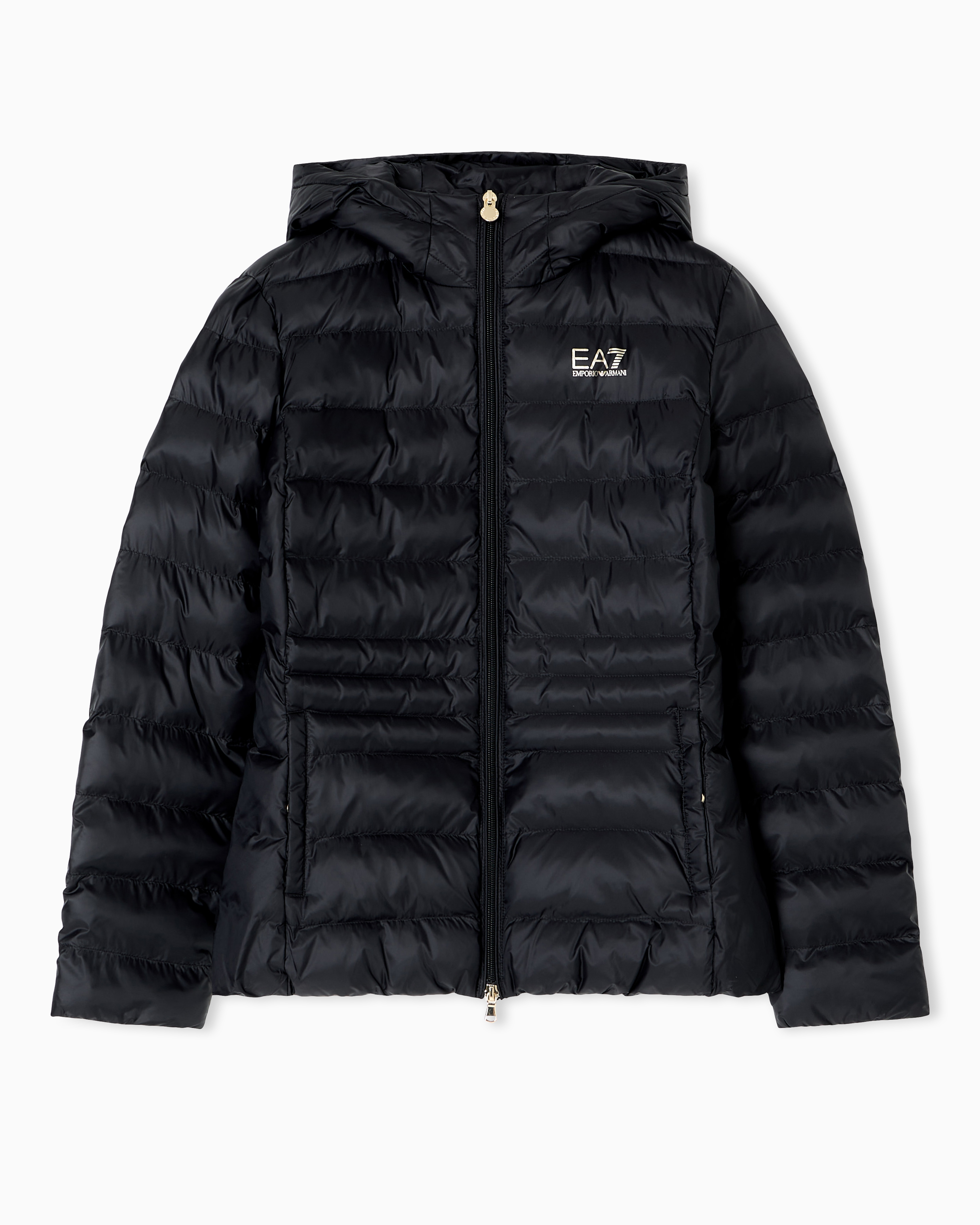 Ea7 Core Lady Nylon Padded Jacket In Black