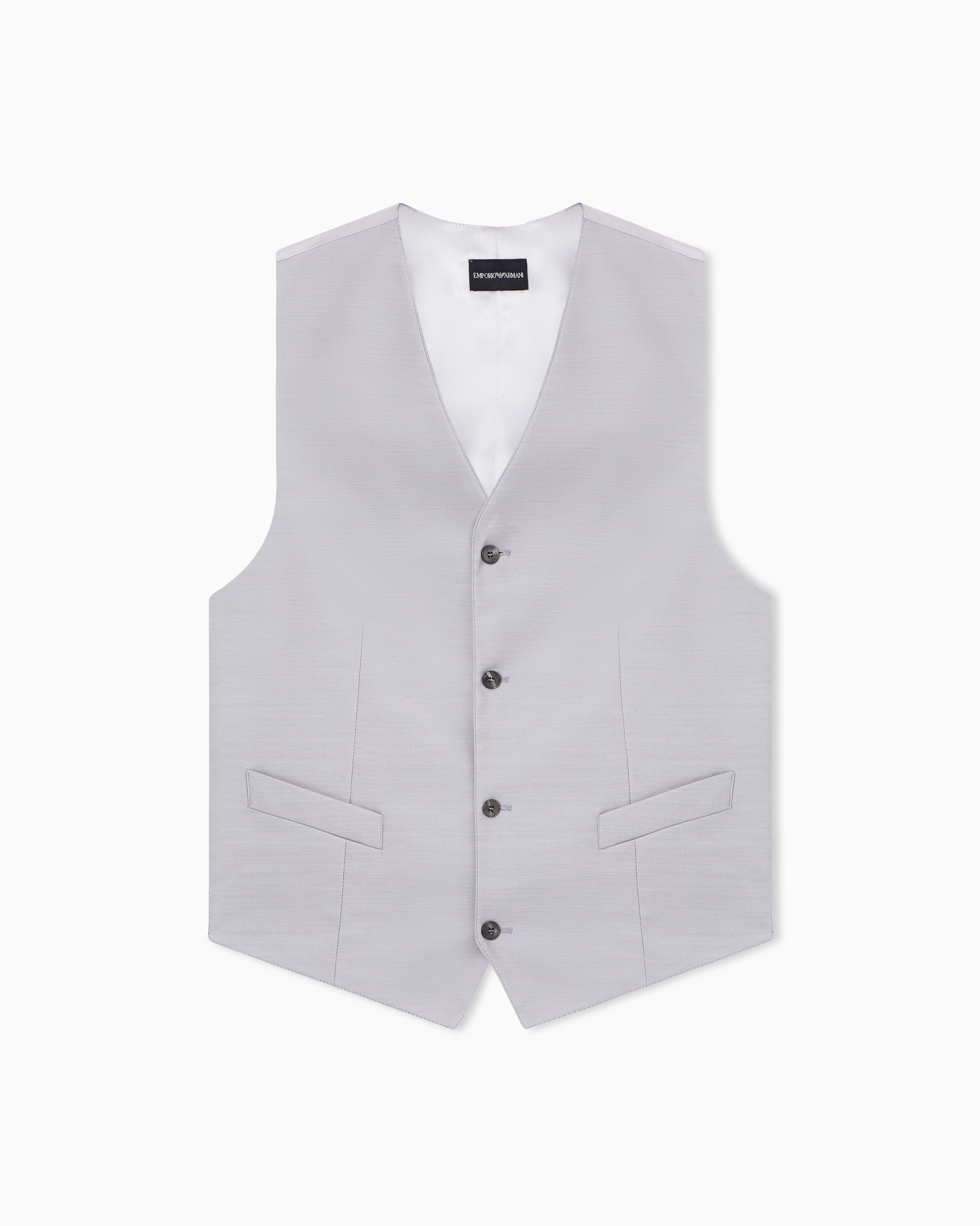 Emporio Armani - Waistcoats, Man, Grey, Size: