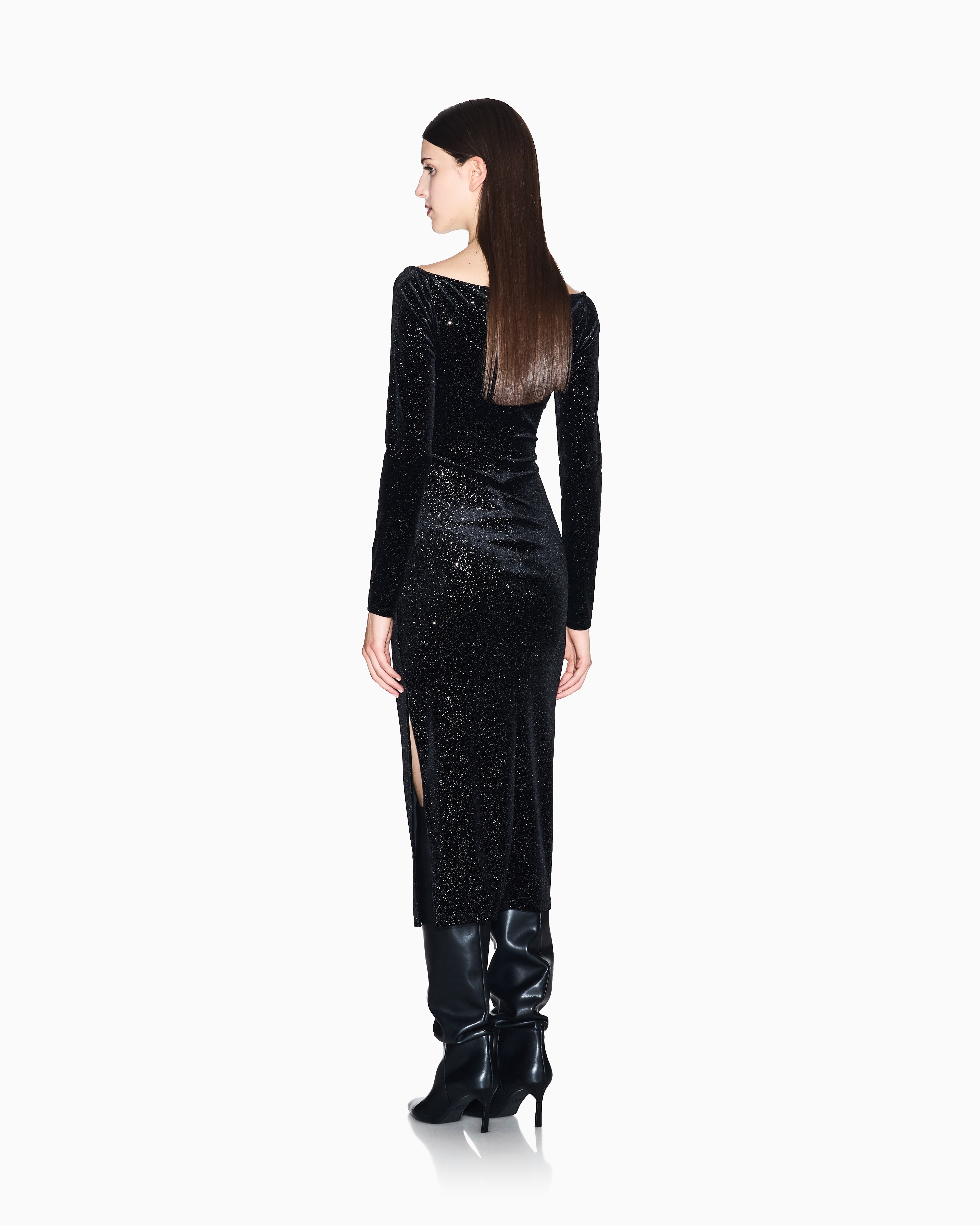 Armani Exchange Midi Dresses In Black
