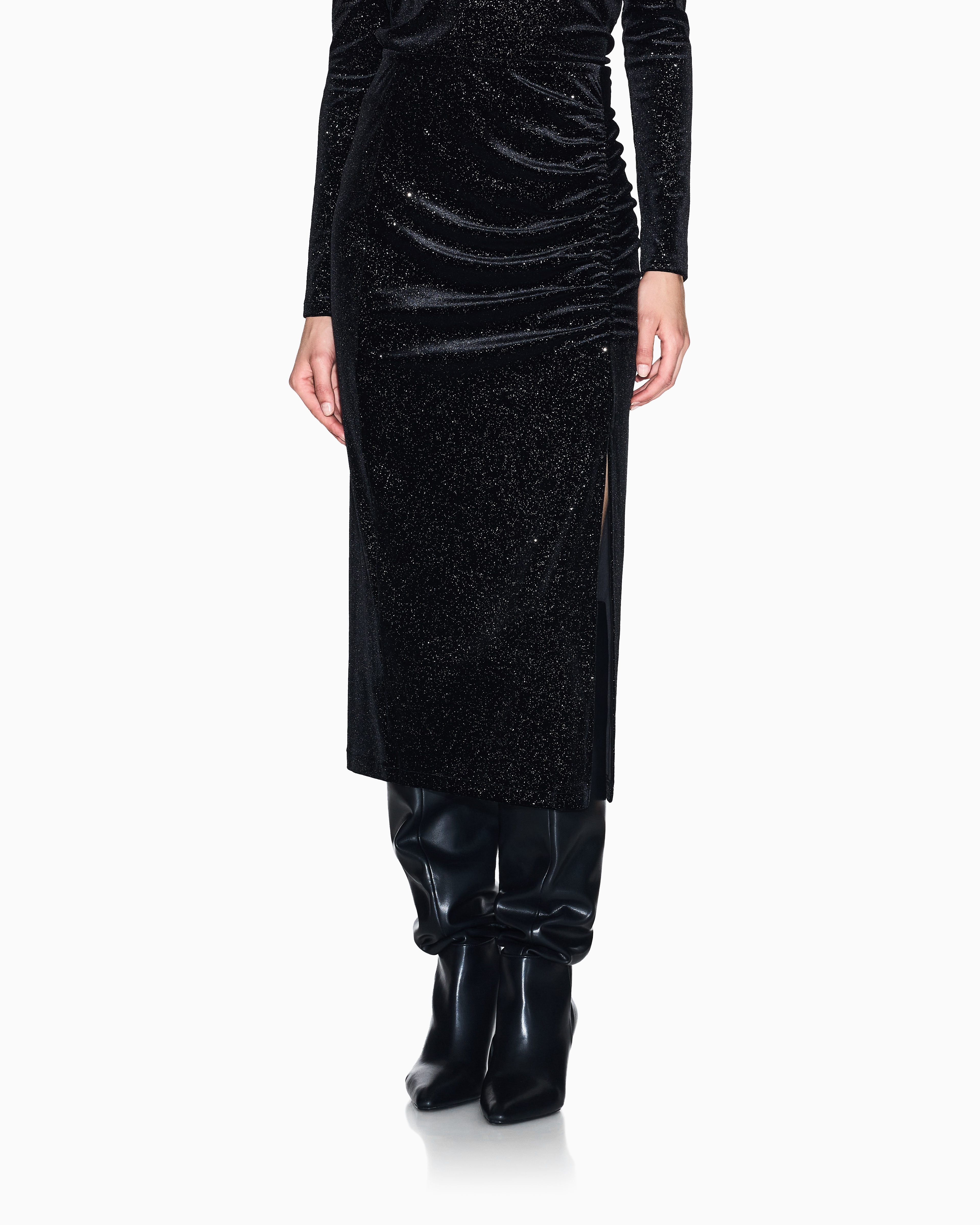 Armani Exchange Midi Skirts In Black