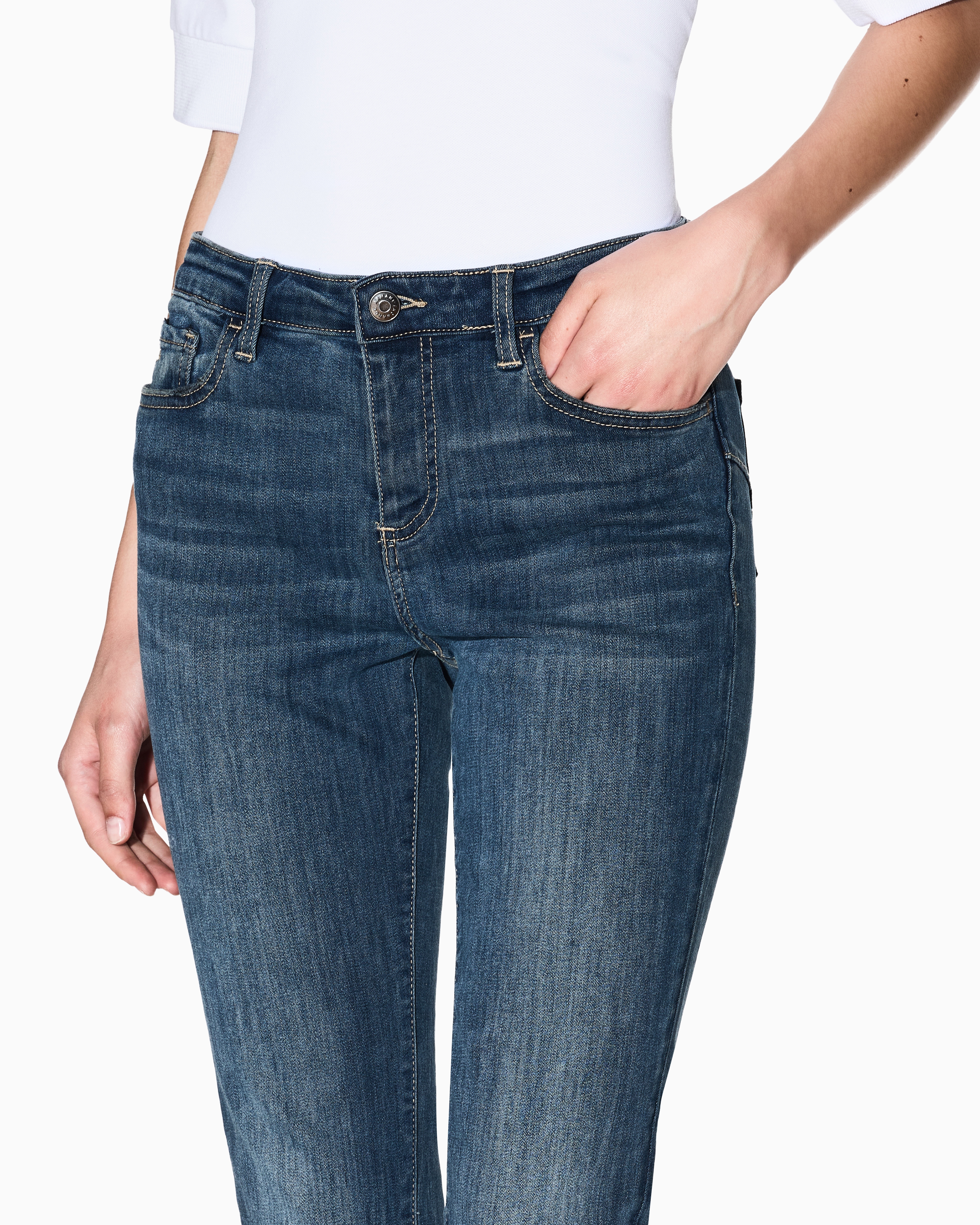 Armani Exchange - Ultra stretch super skinny jeans, Woman, Blue, Size: