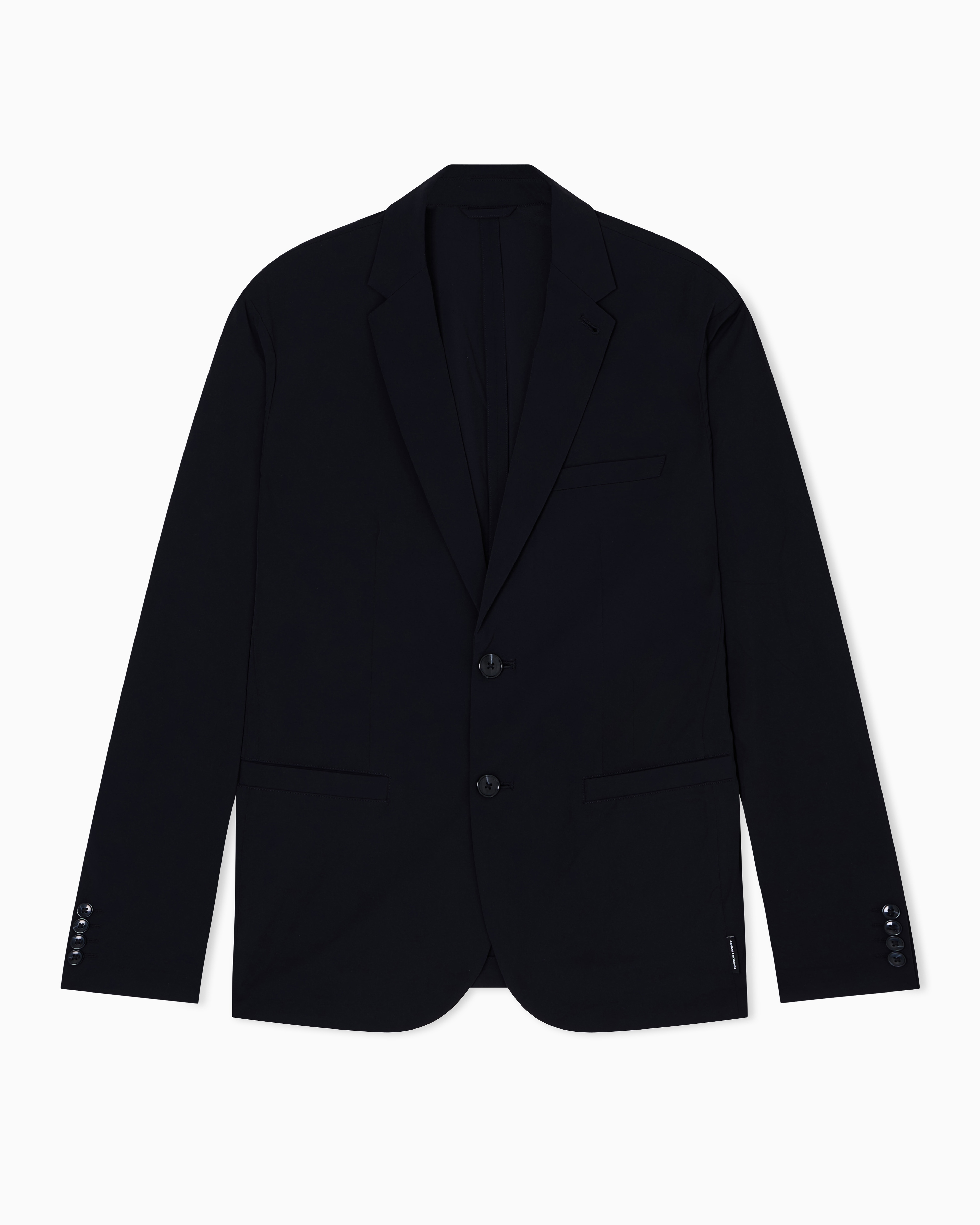 Armani Exchange - Single-breasted jacket ultra-stretch twill, Man, Black, Size: