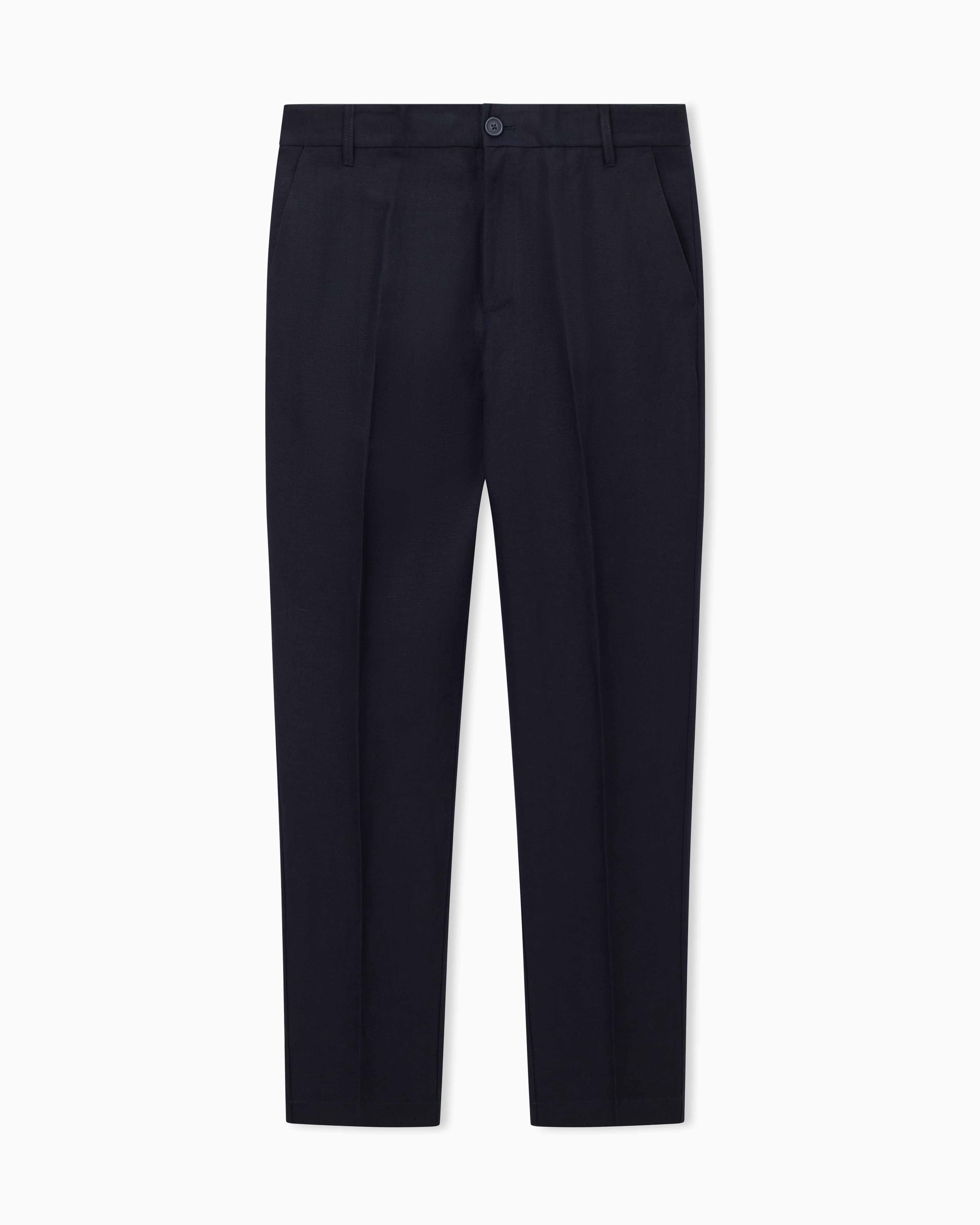 Giorgio Armani Men's Flat-Front Wool-Blend Trousers | Neiman