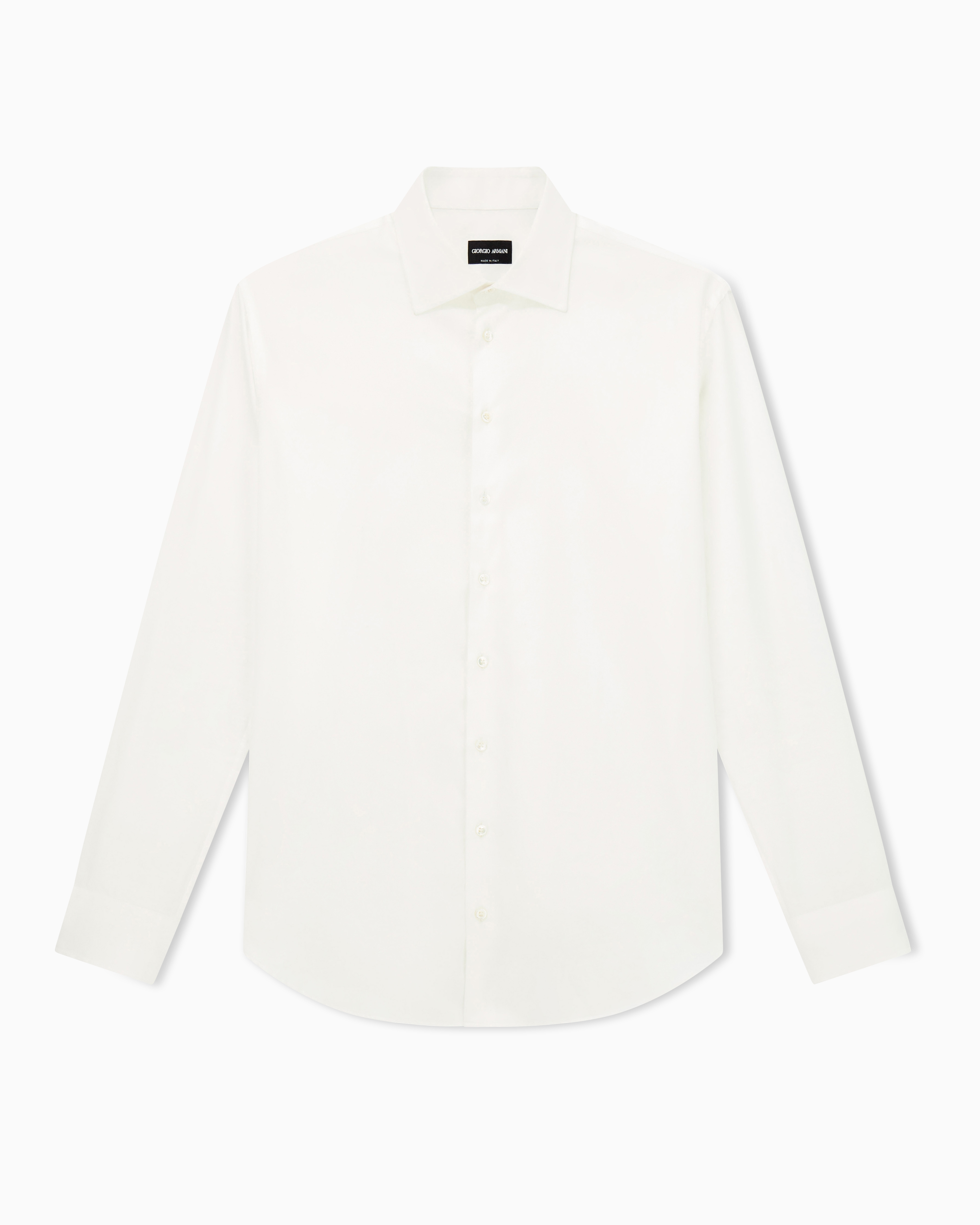 GIORGIO ARMANI 白 チノパン カジュアル　COTTON100% Regular-fit classic cotton shirt | Giorgio Armani