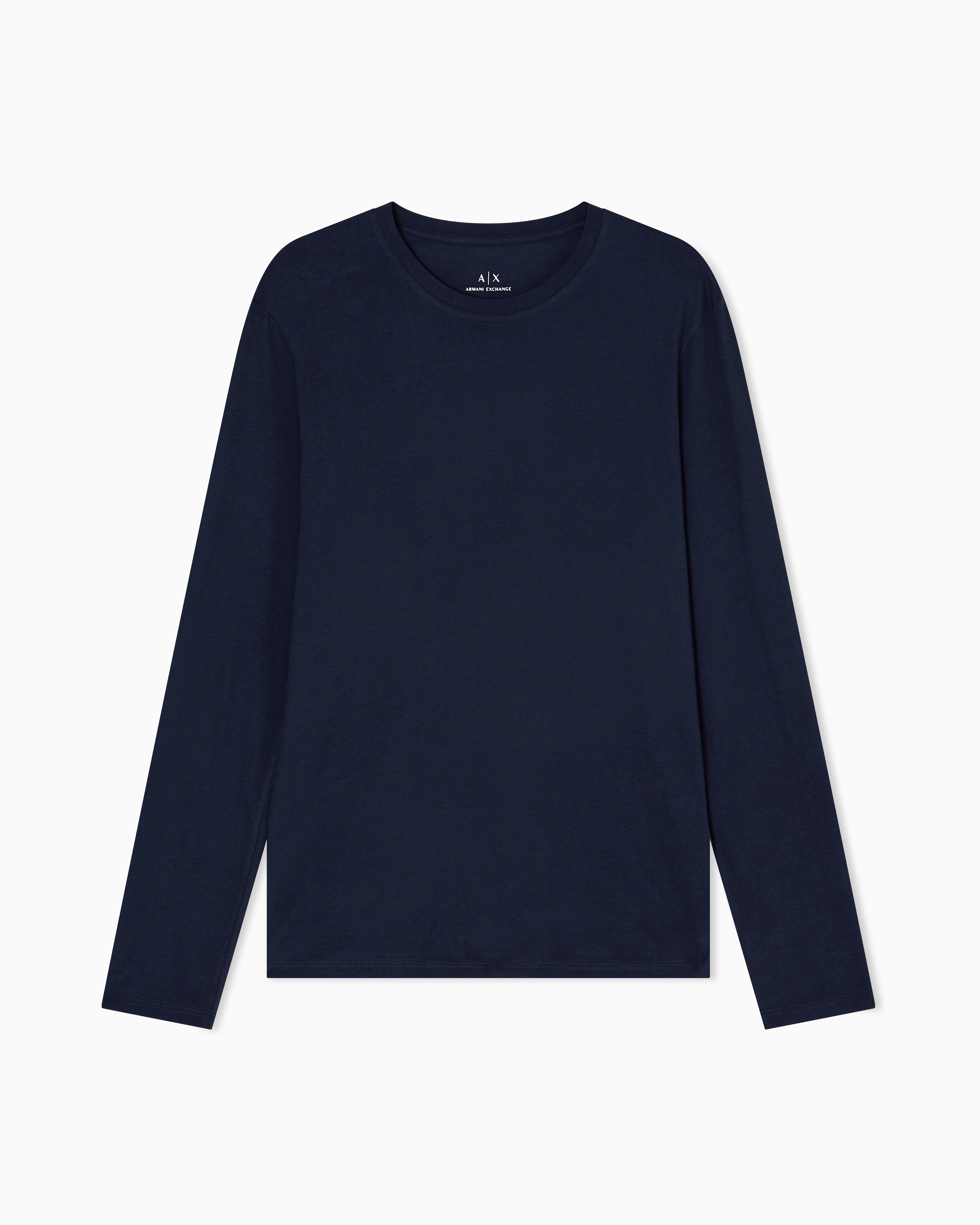 Tシャツ・カットソー Giorgio Armani Midnight Blue Ribbed T-Shirt 10267339UG_14_f.jpg?impolicy=