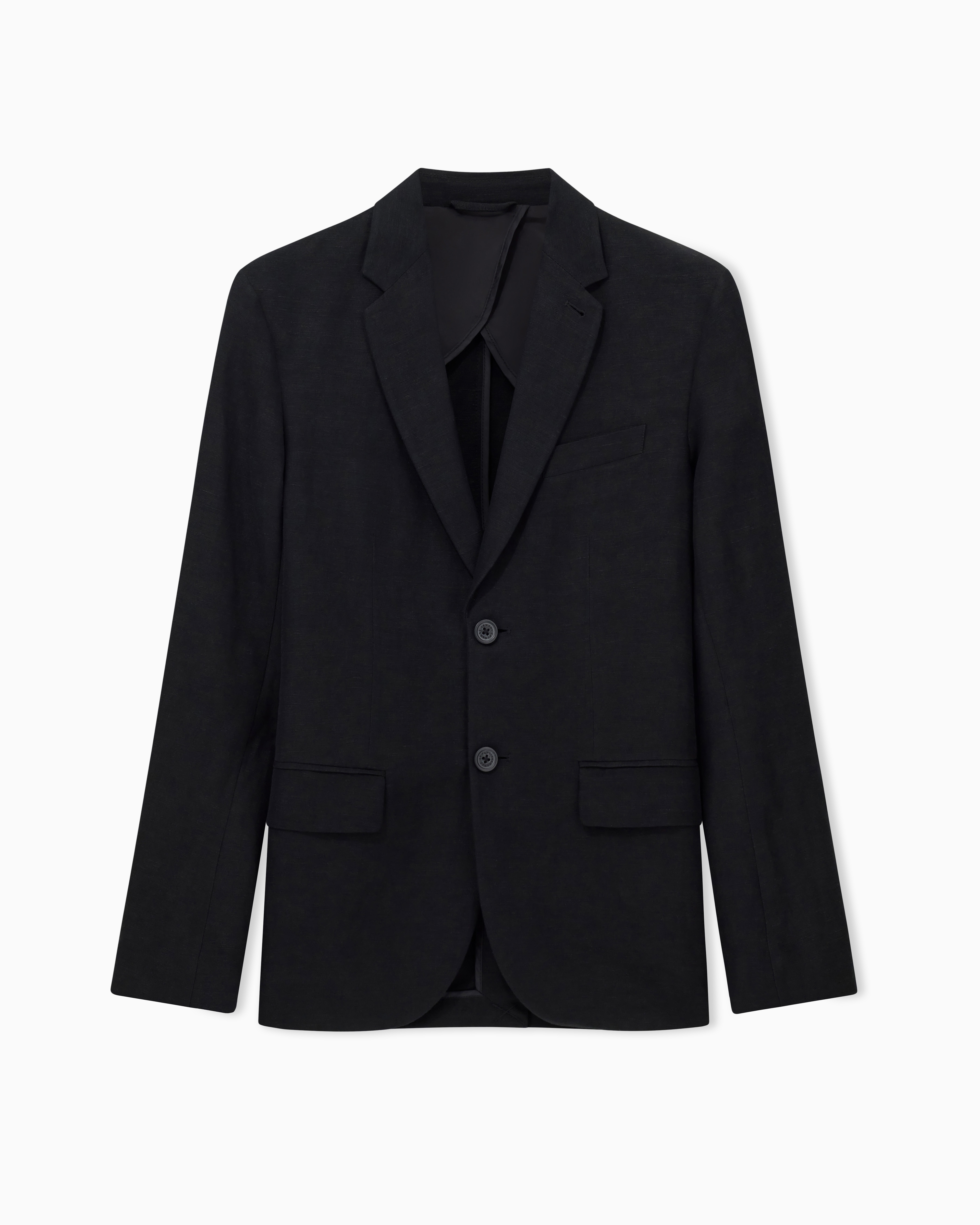 Armani Exchange - Single-breasted two-button jacket, Man, Black, Size: