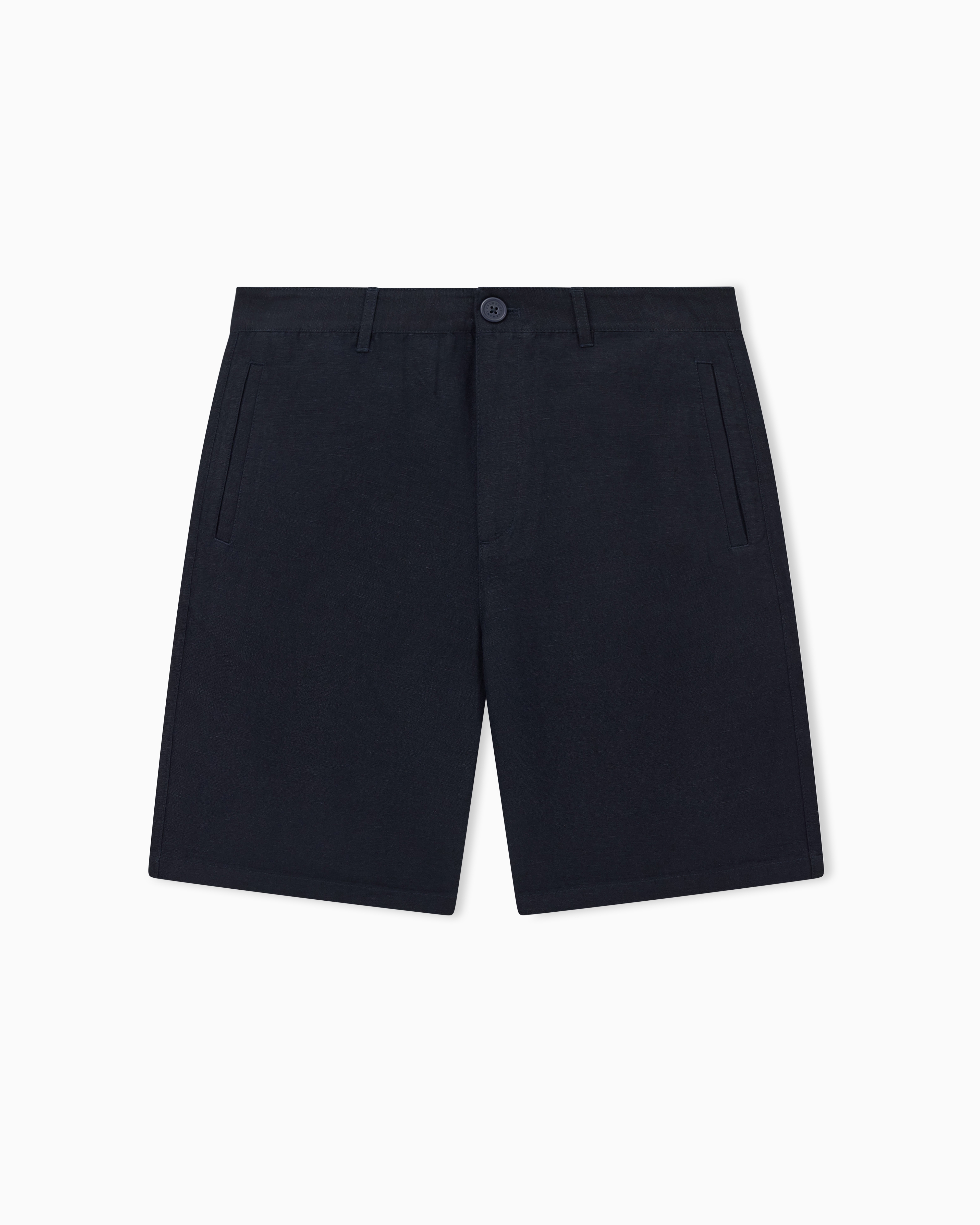 Armani Exchange - Bermuda shorts in stretch gabardine, Man, Blue, Size: 29