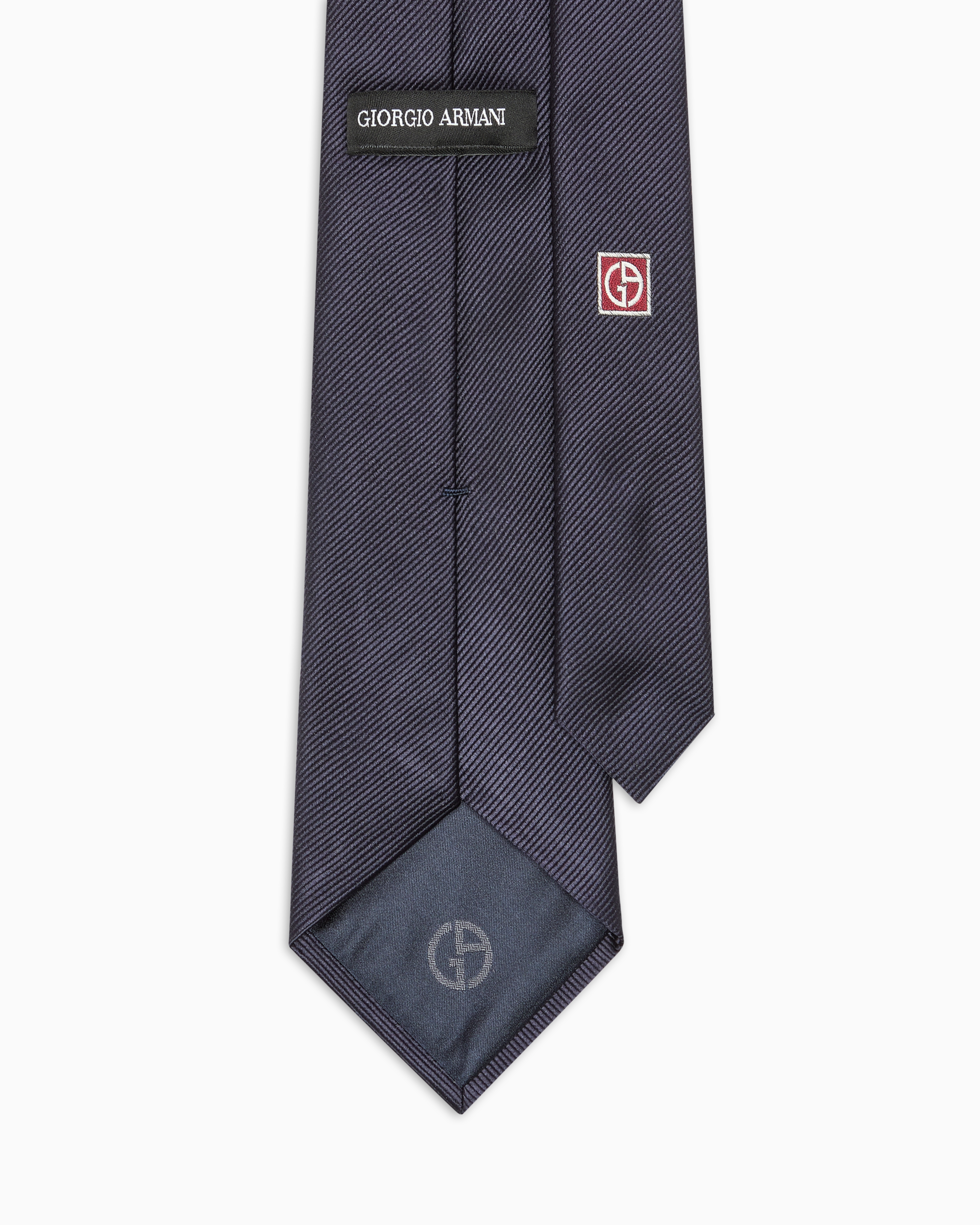 Giorgio Armani Pure Silk Tie In Blue