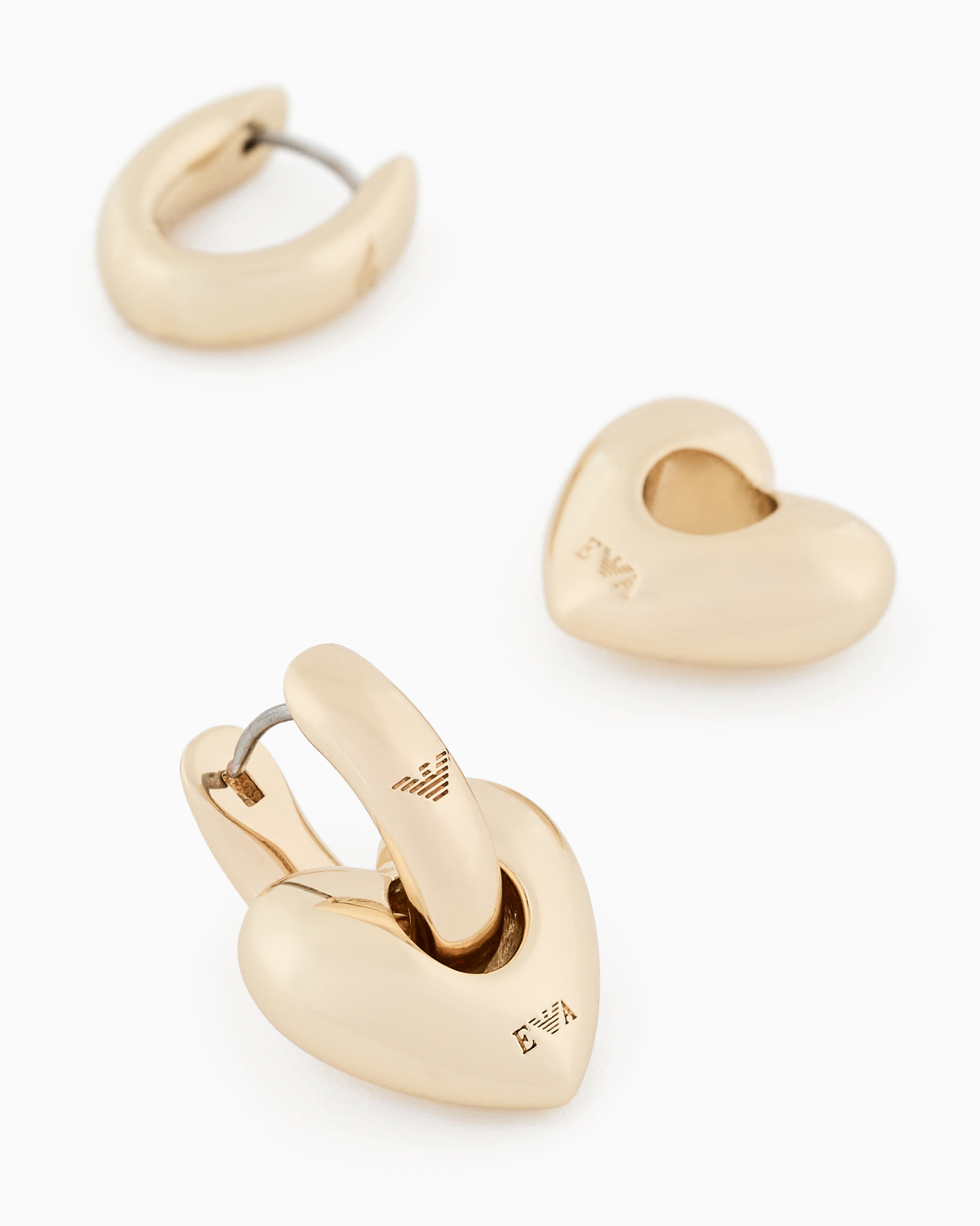 フープピアス ゴールドトーンブラス | Emporio Armani