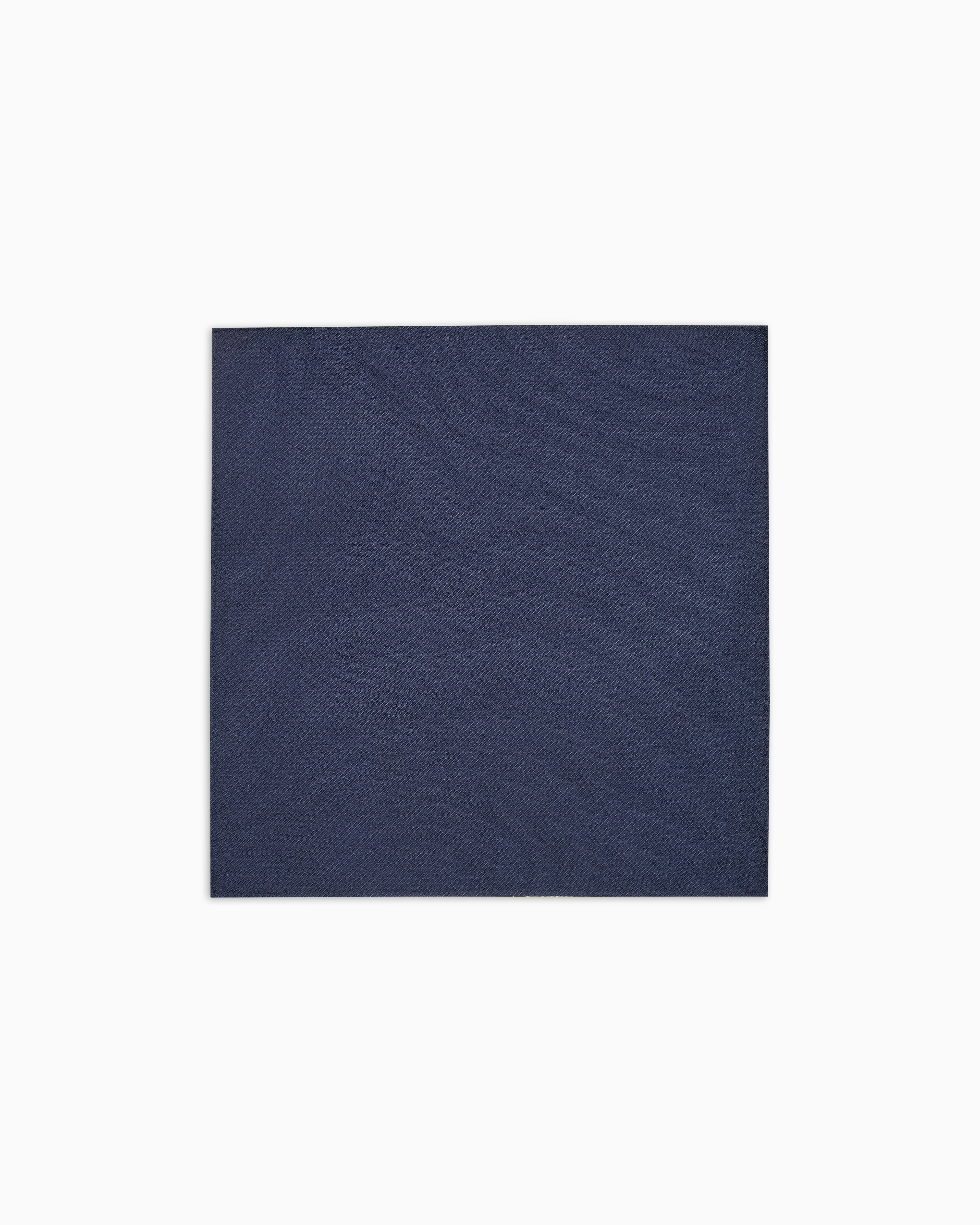 Emporio Armani - Micro-textured pure silk pocket square, Man, Navy Blue, Size: TU