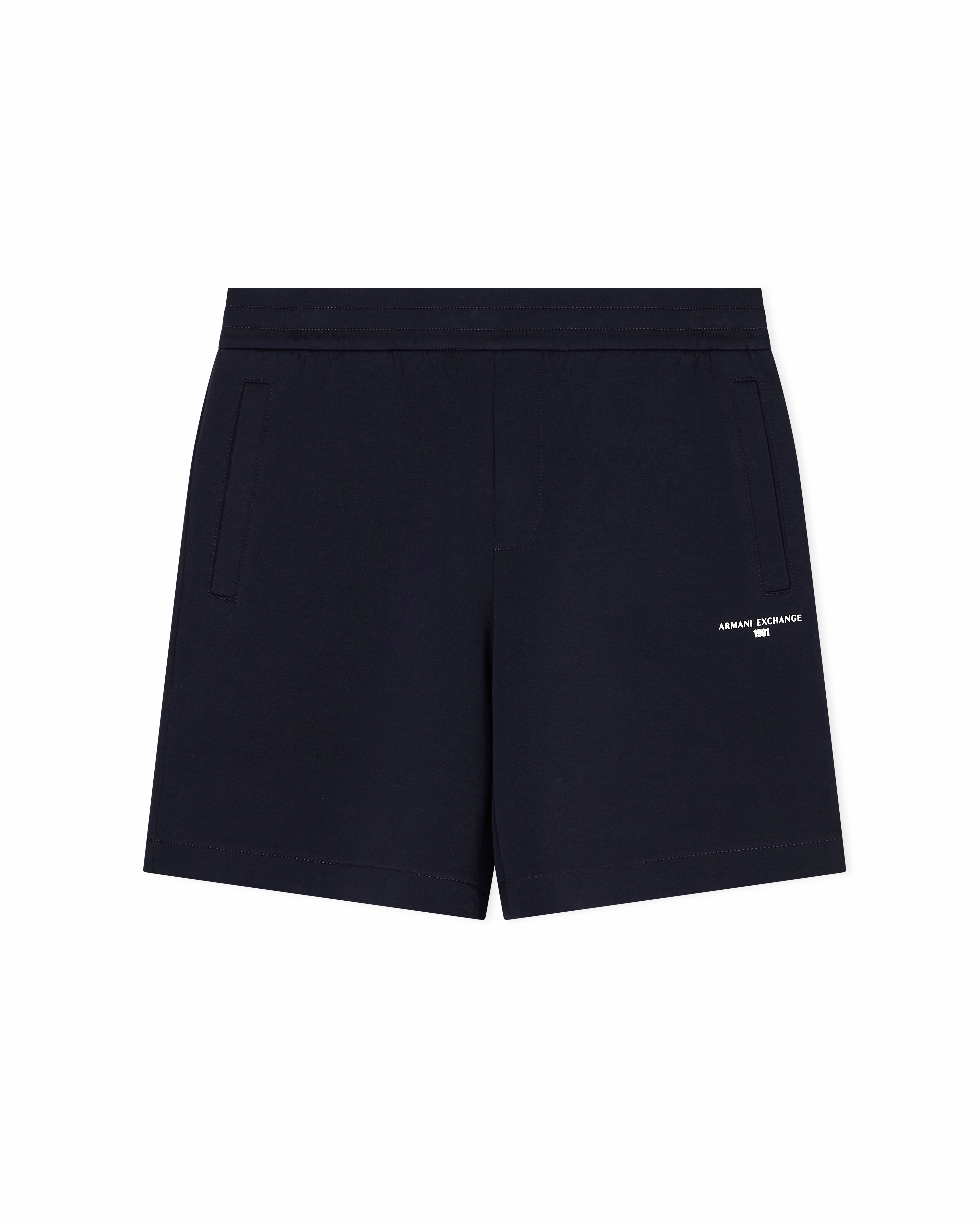 Armani Exchange 黒のショートパンツ サイズ2 AXロゴ スウェットハーフパンツ | Armani Exchange
