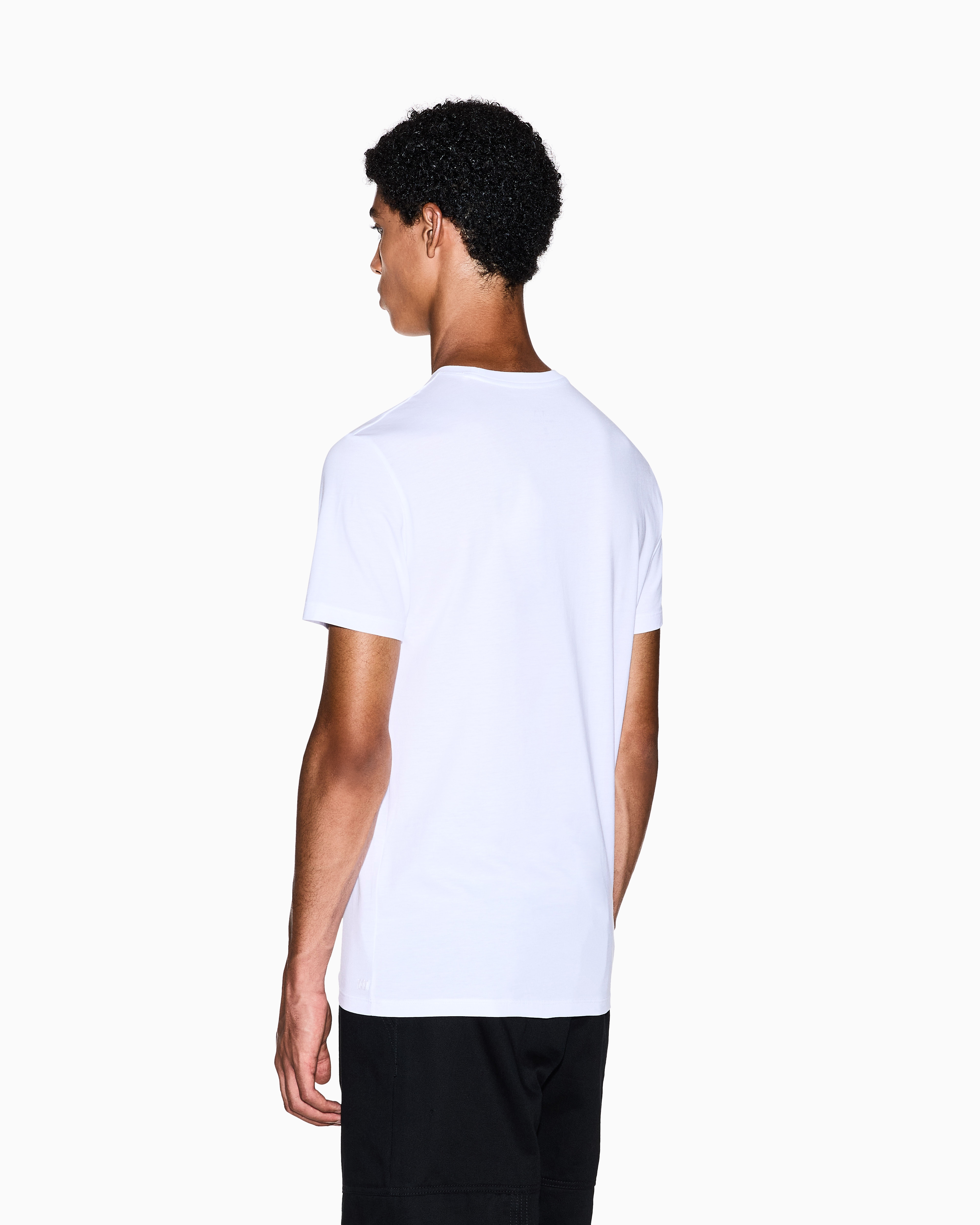 Armani Exchange - Slim fit Pima cotton T-shirt, Man, White, Size: