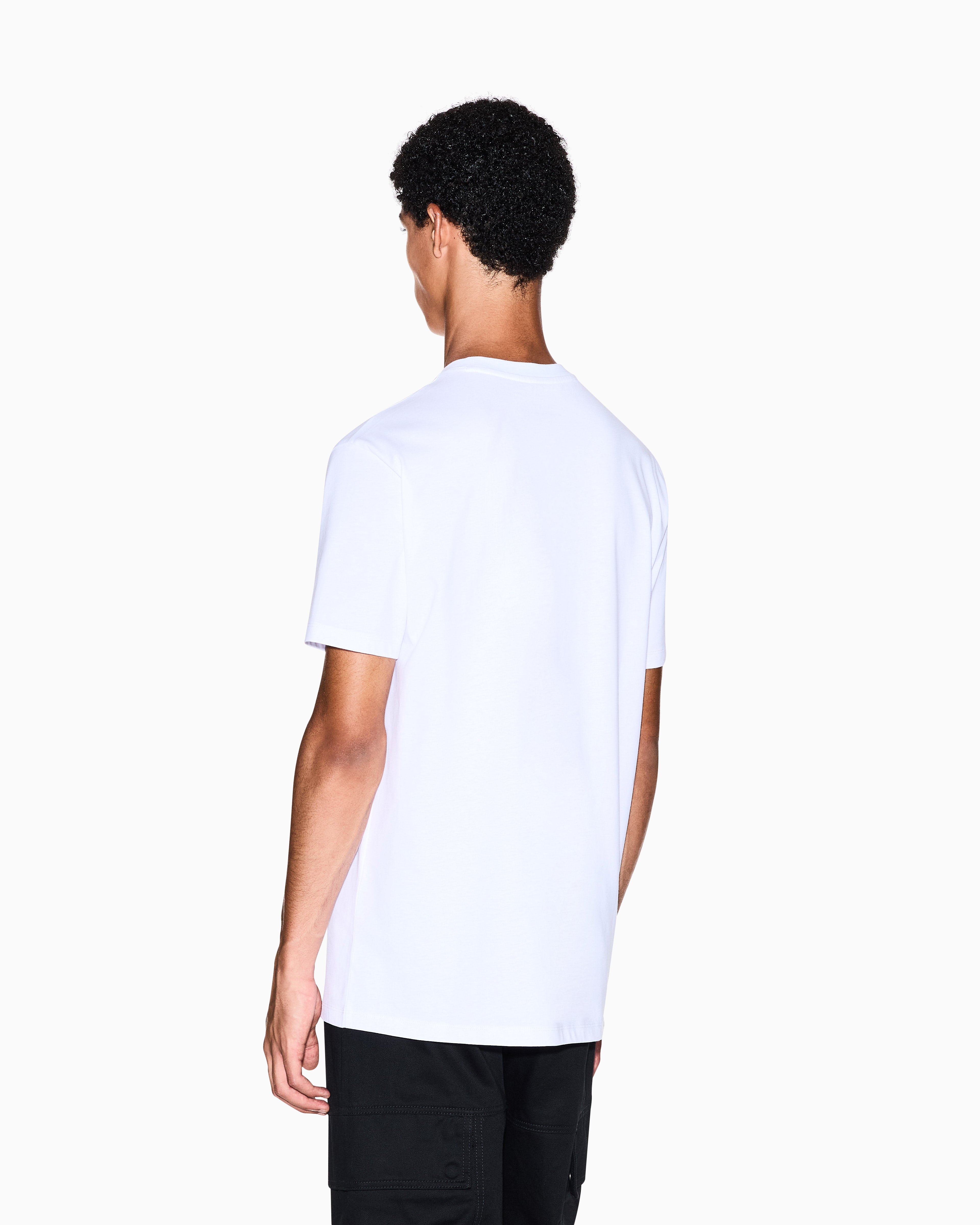 Armani Exchange - Regular fit T-shirt with logo, Man, White, Size: