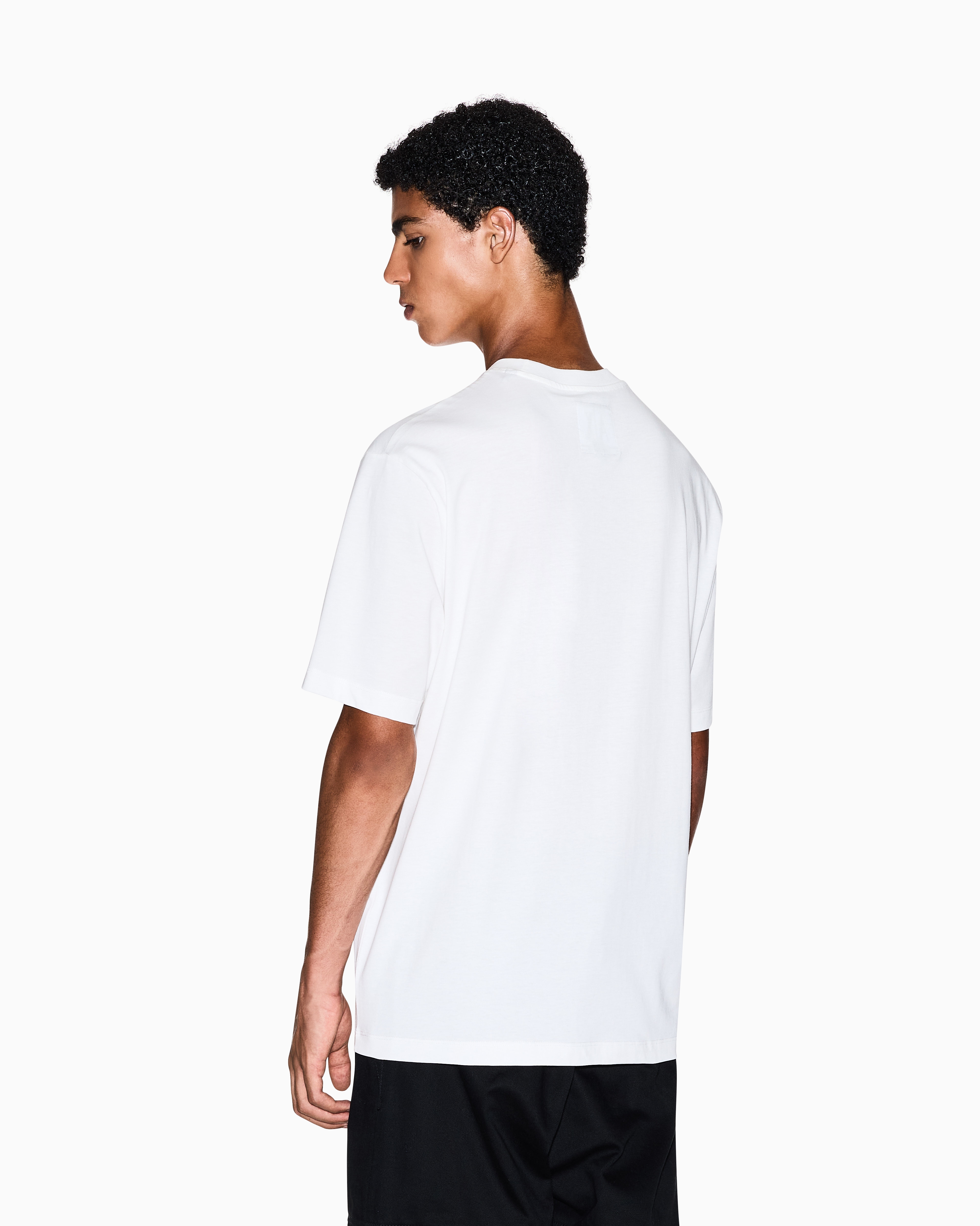 Armani Exchange - Regular fit T-shirt with pocket and logo, Man, White, Size: