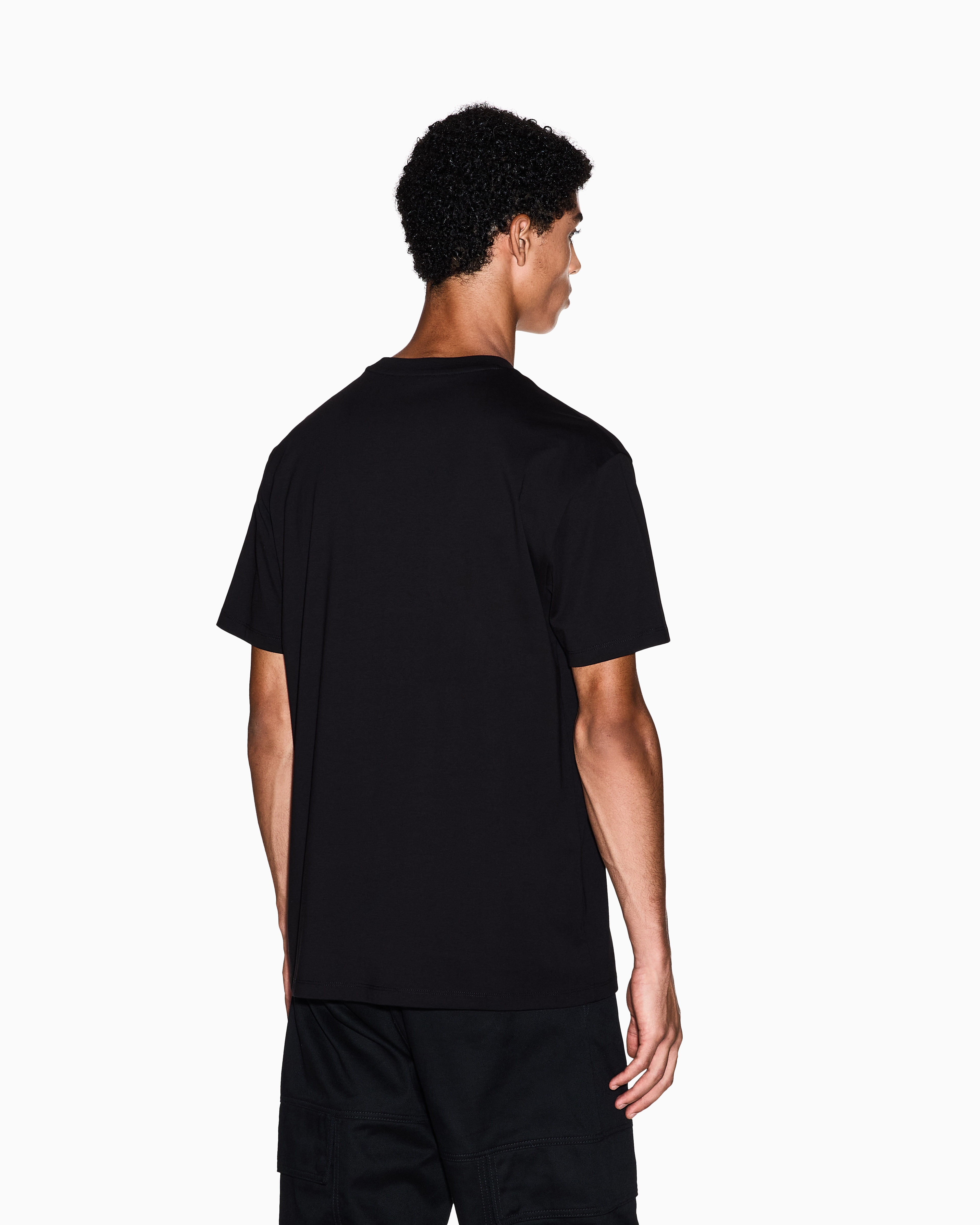Armani Exchange - Regular fit T-shirt with logo, Man, Black, Size:
