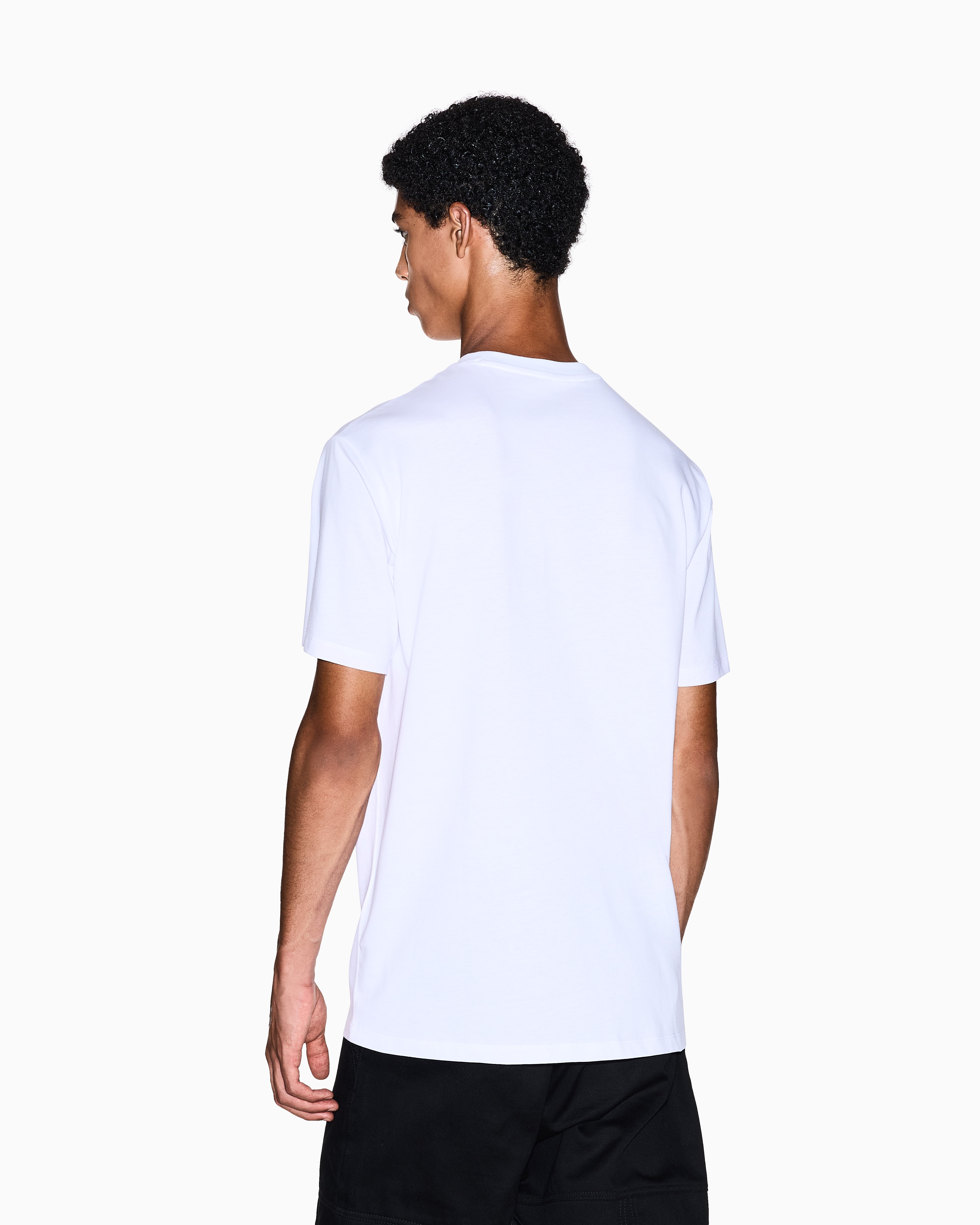 Armani Exchange - Regular fit T-shirt with logo, Man, White, Size:
