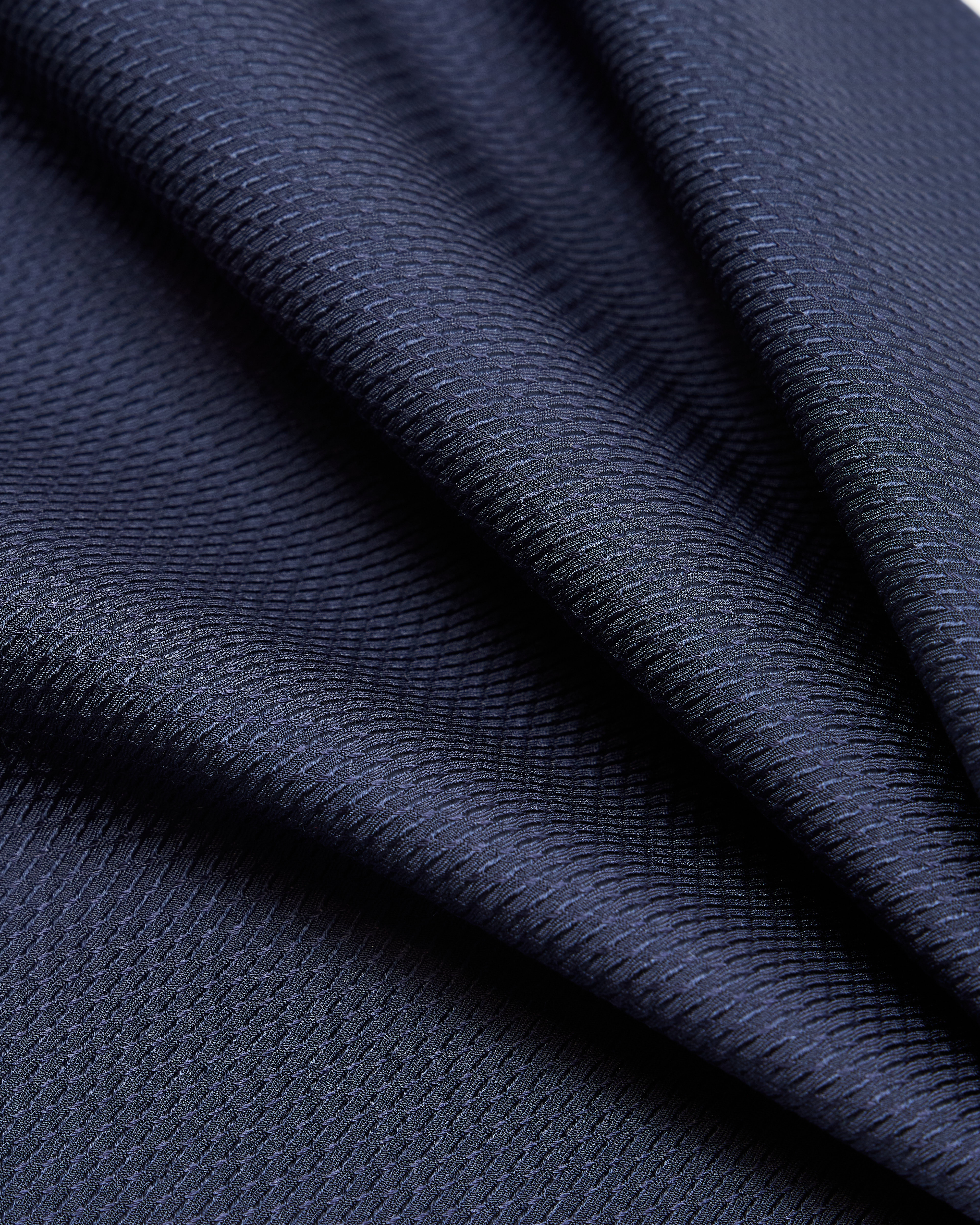 Emporio Armani - Micro-textured pure silk pocket square, Man, Navy Blue, Size: TU