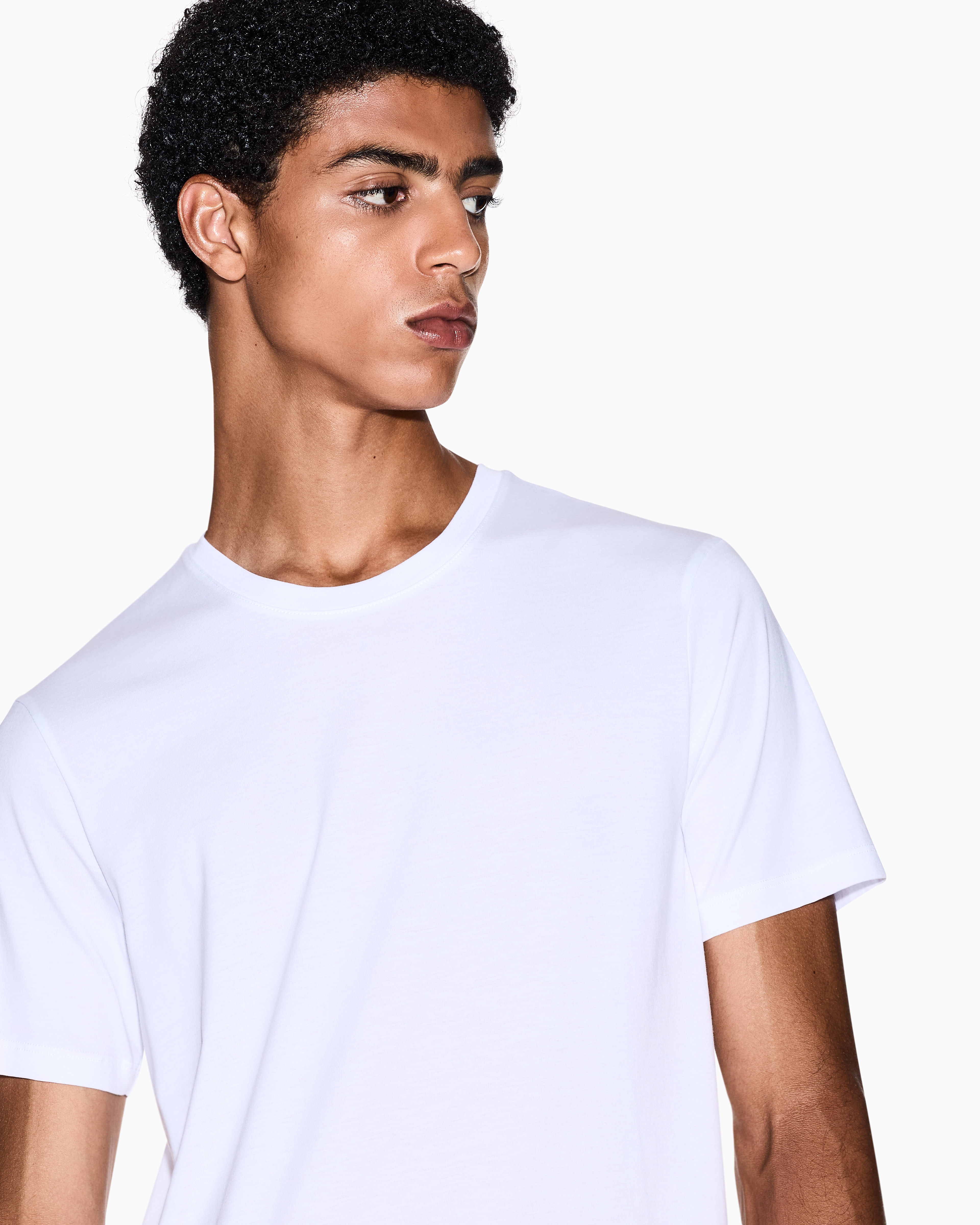 Armani Exchange - Slim fit Pima cotton T-shirt, Man, White, Size: