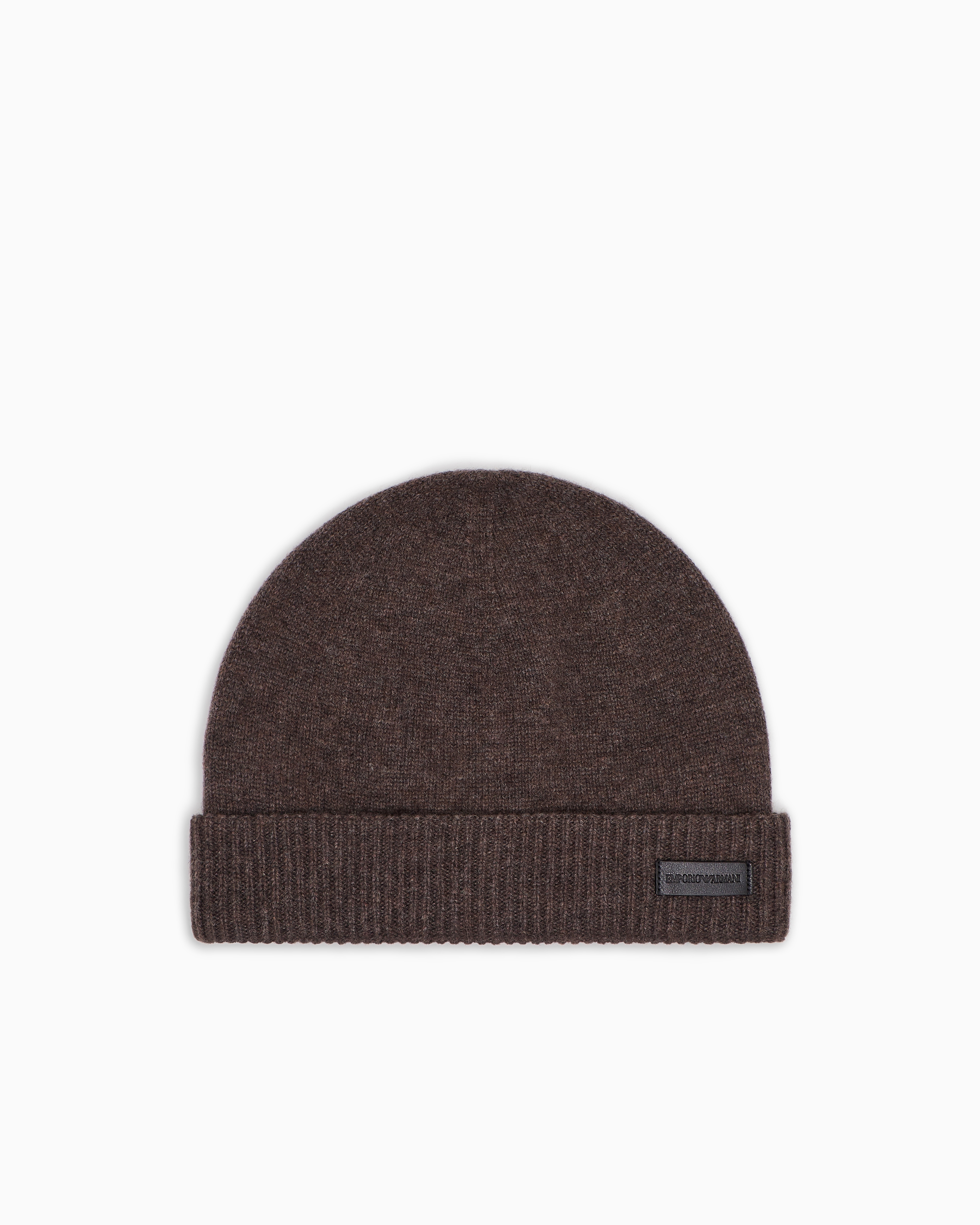 Emporio Armani - Pure cashmere beanie, Man, Brown, Size: